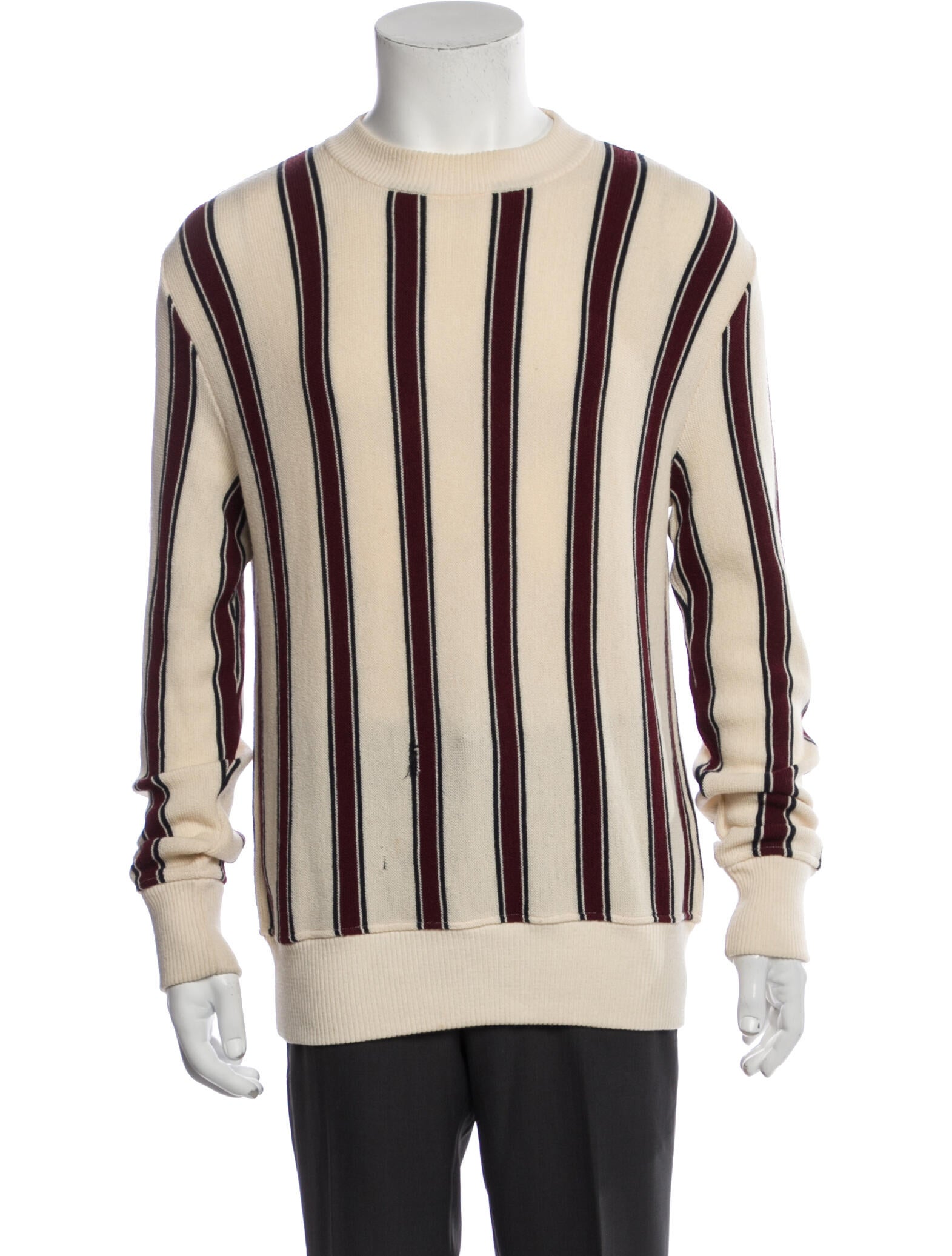 AMI Striped Crew Neck Pullover