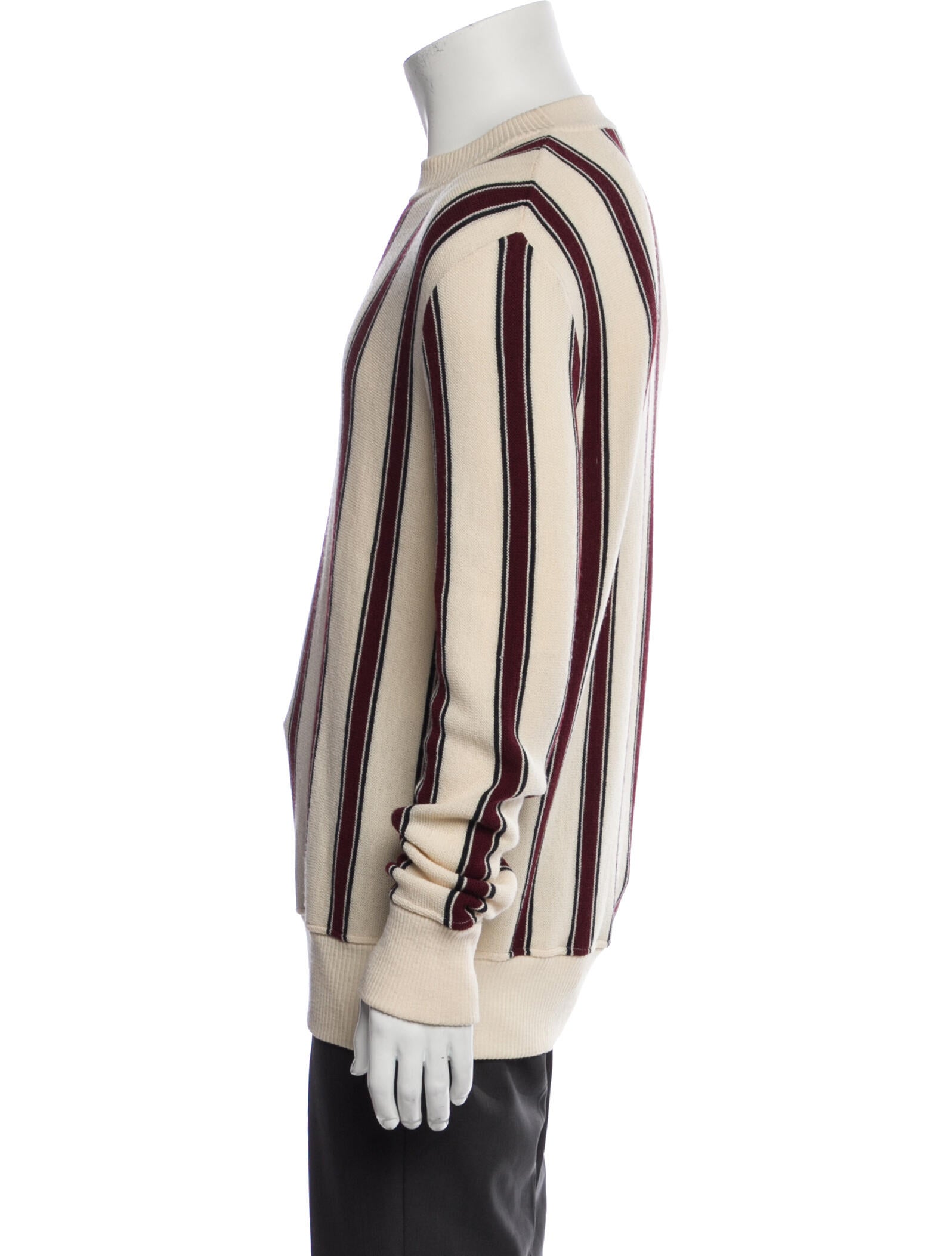 AMI Striped Crew Neck Pullover