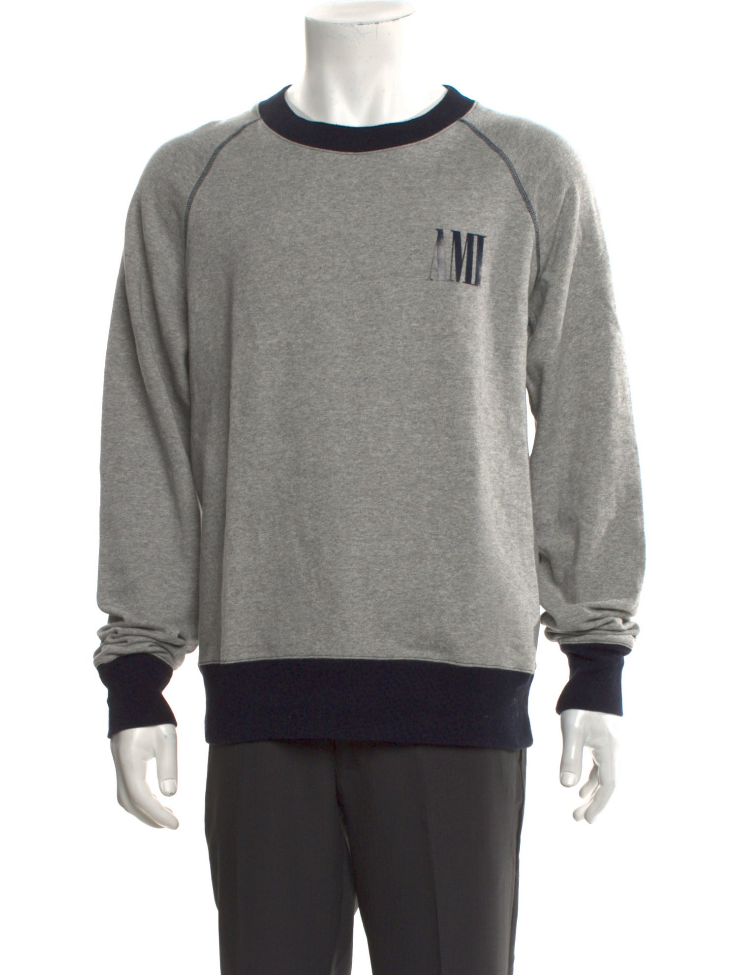 AMI Graphic Print Crew Neck Sweatshirt