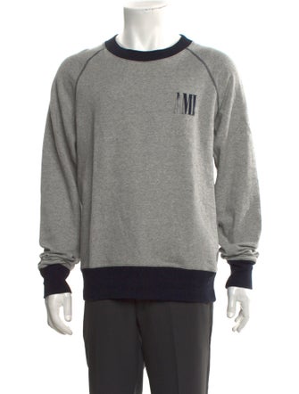 AMI Graphic Print Crew Neck Sweatshirt