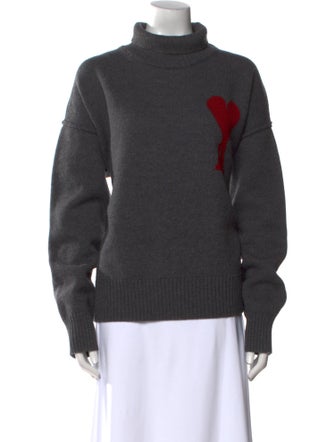 AMI Virgin Wool Turtleneck Sweater