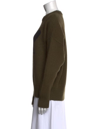 AMI Virgin Wool Graphic Print Sweater