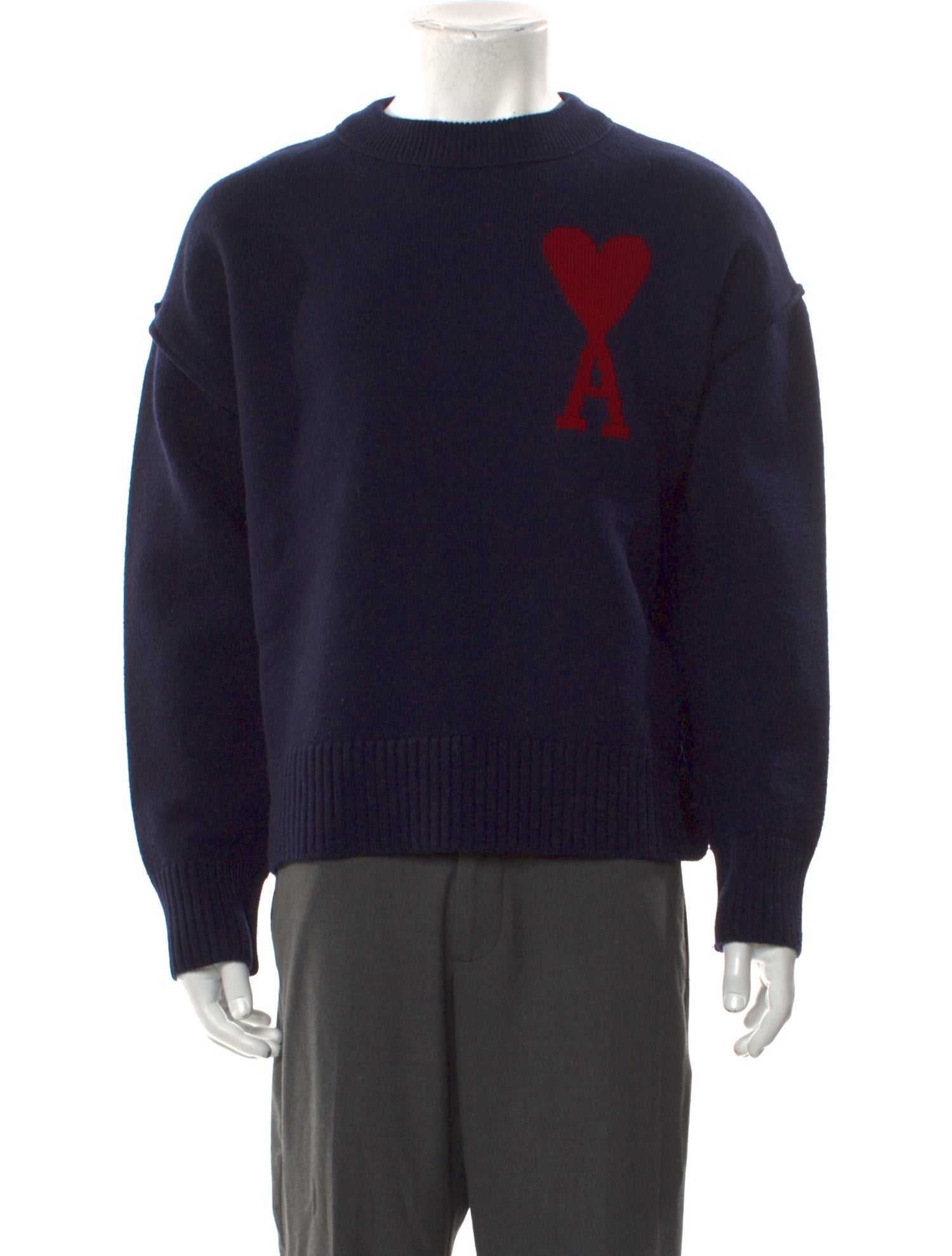 AMI Virgin Wool Graphic Print Pullover w/ Tags