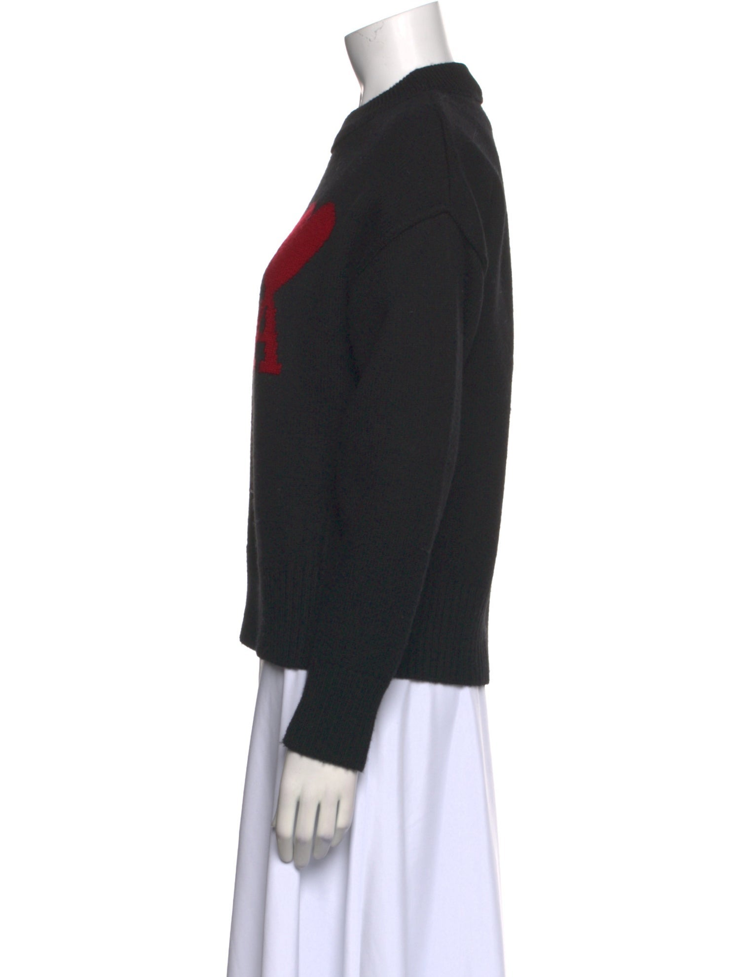 AMI Virgin Wool Graphic Print Sweater