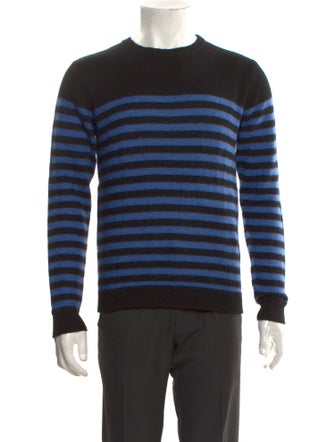 AMI Merino Wool Striped Pullover