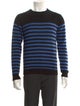 AMI Merino Wool Striped Pullover