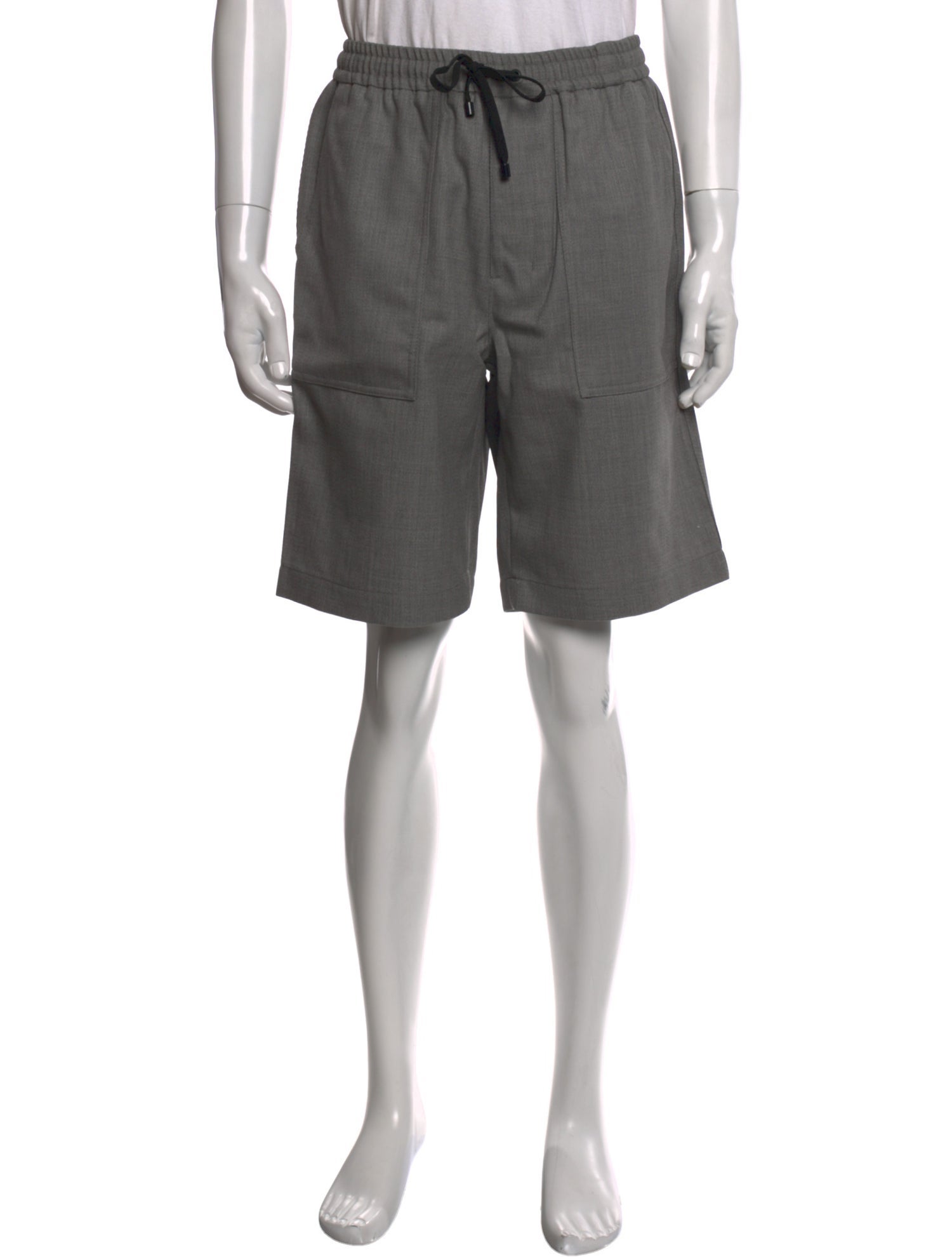 AMI Virgin Wool Jogger Shorts