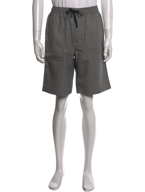AMI Virgin Wool Jogger Shorts