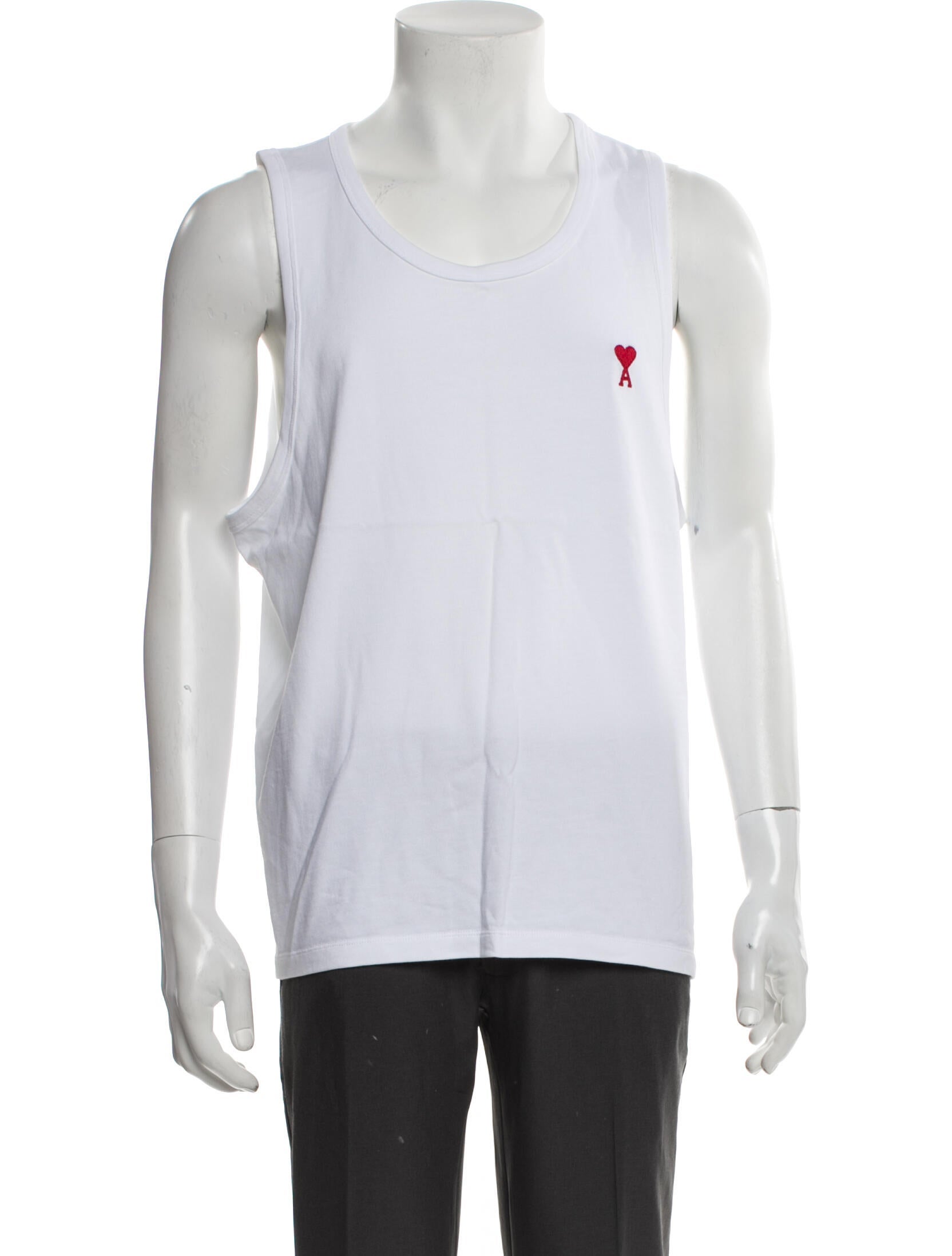 AMI Scoop Neck Sleeveless T-Shirt