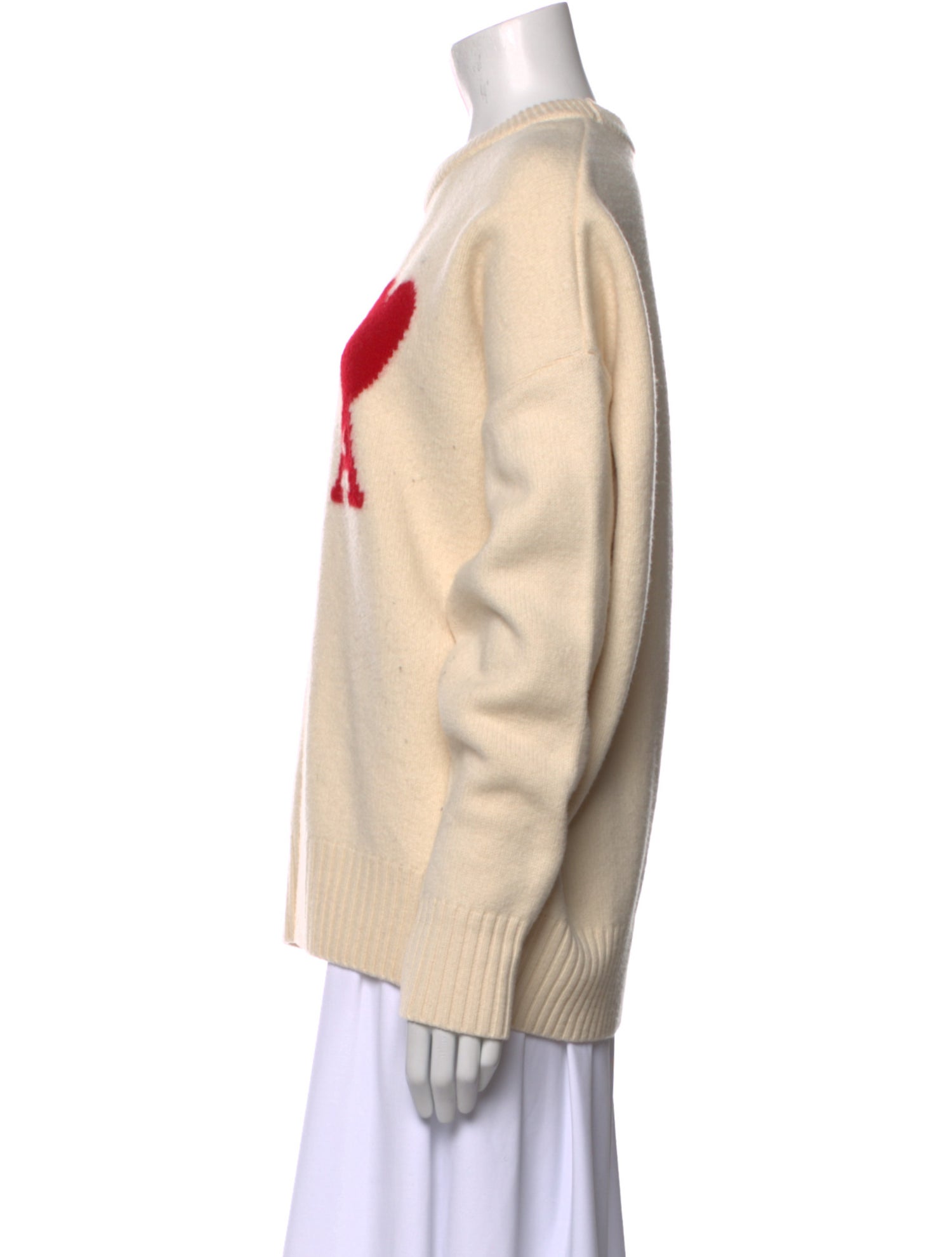 AMI Virgin Wool Graphic Print Sweater