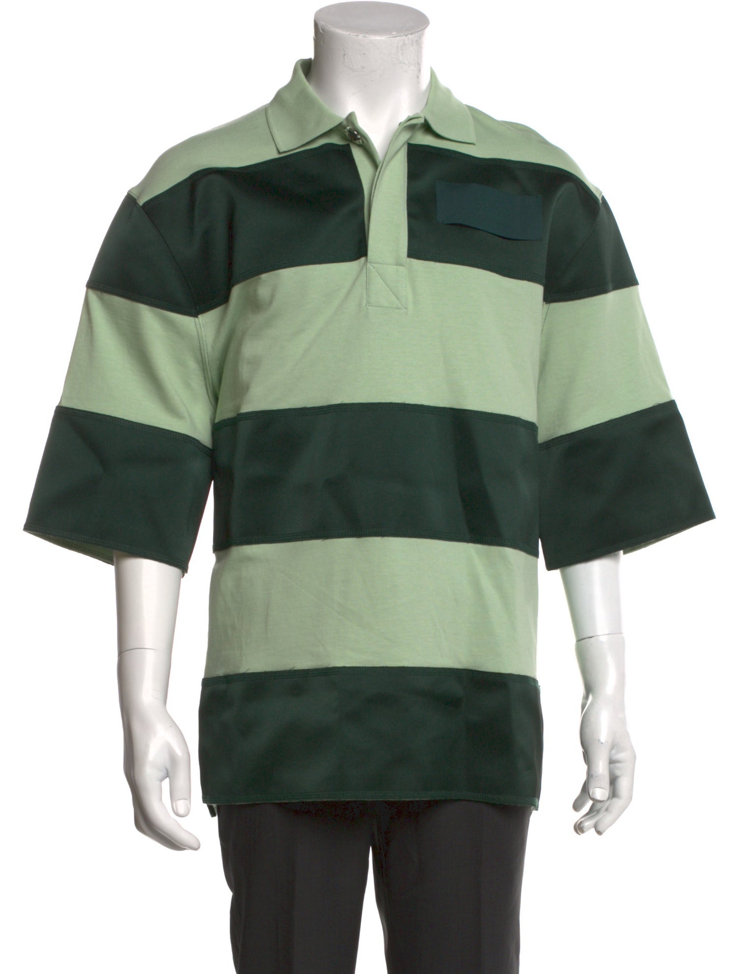 AMI Colorblock Pattern Short Sleeve Shirt