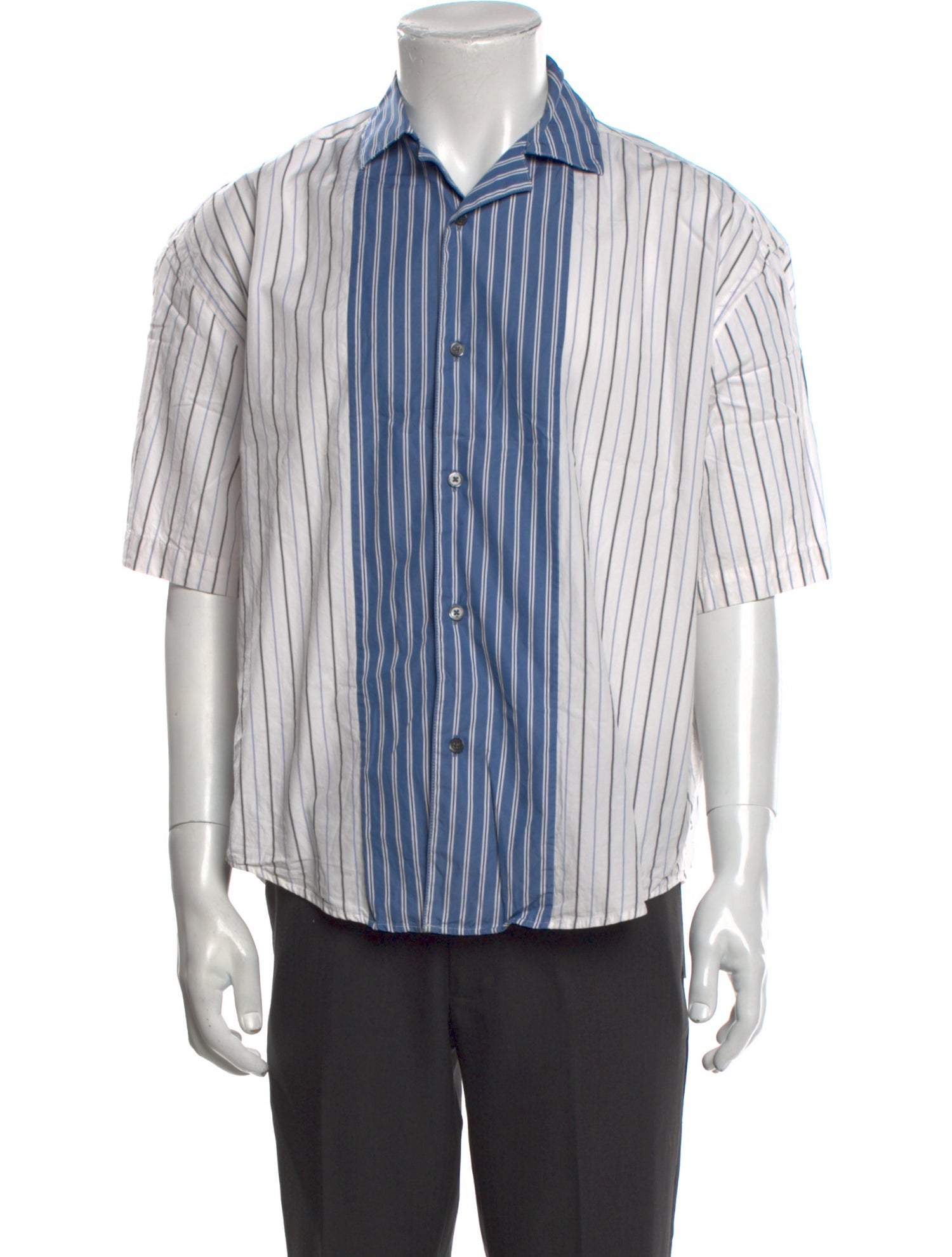 AMI Striped Short Sleeve Shirt
