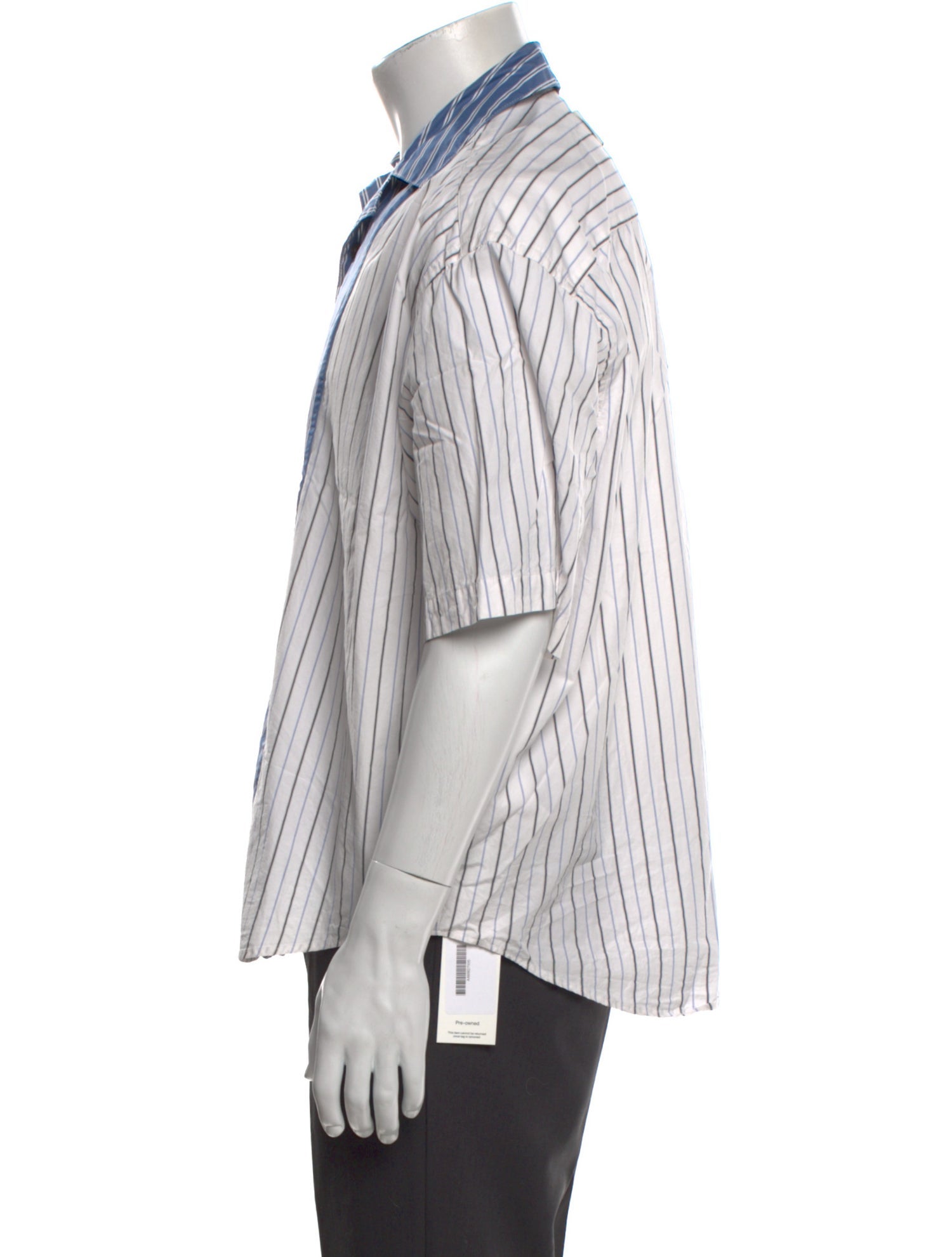 AMI Striped Short Sleeve Shirt