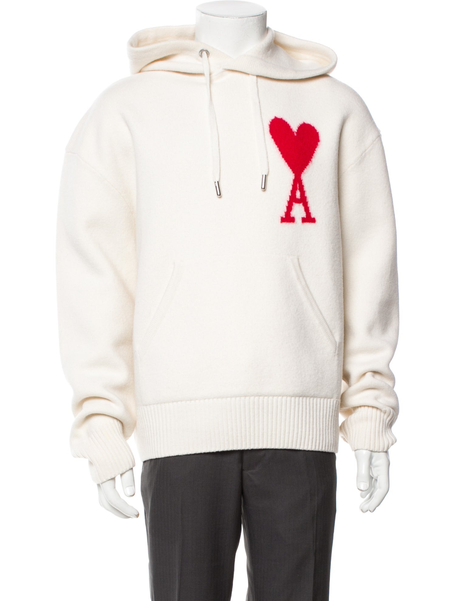 AMI Virgin Wool Graphic Print Hoodie