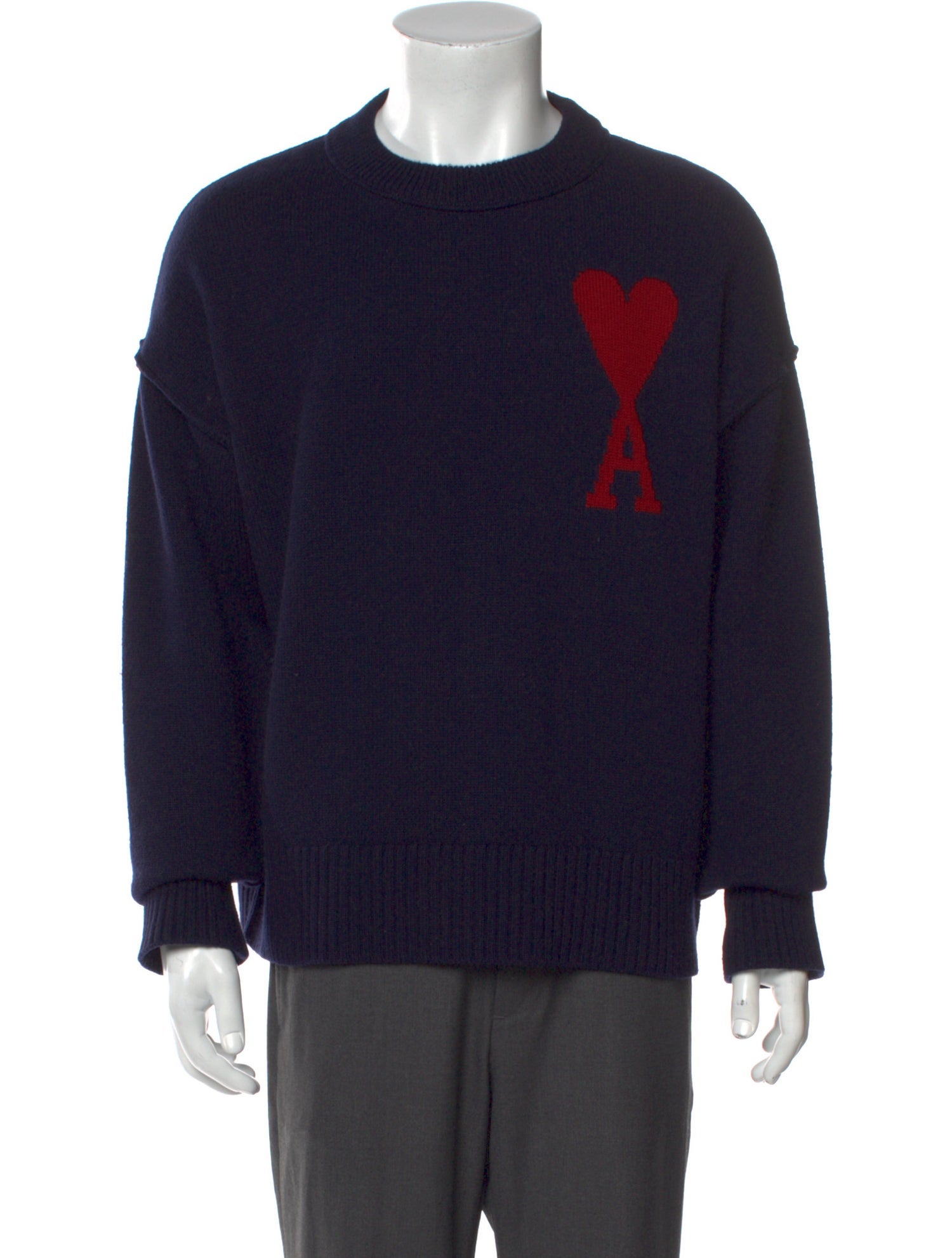 AMI Alexandre Mattiussi Virgin Wool Printed Pullover