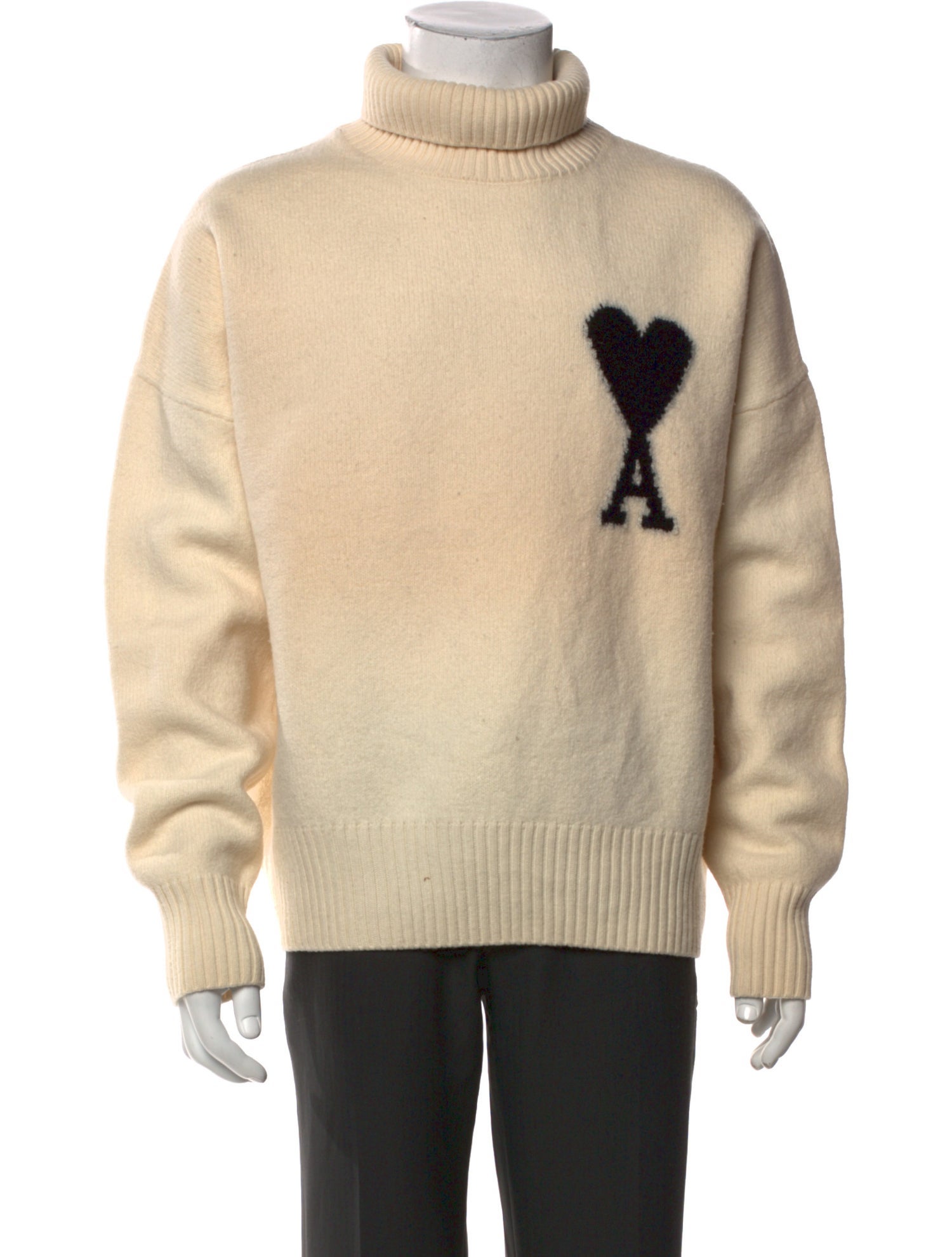 AMI Merino Wool Graphic Print Pullover