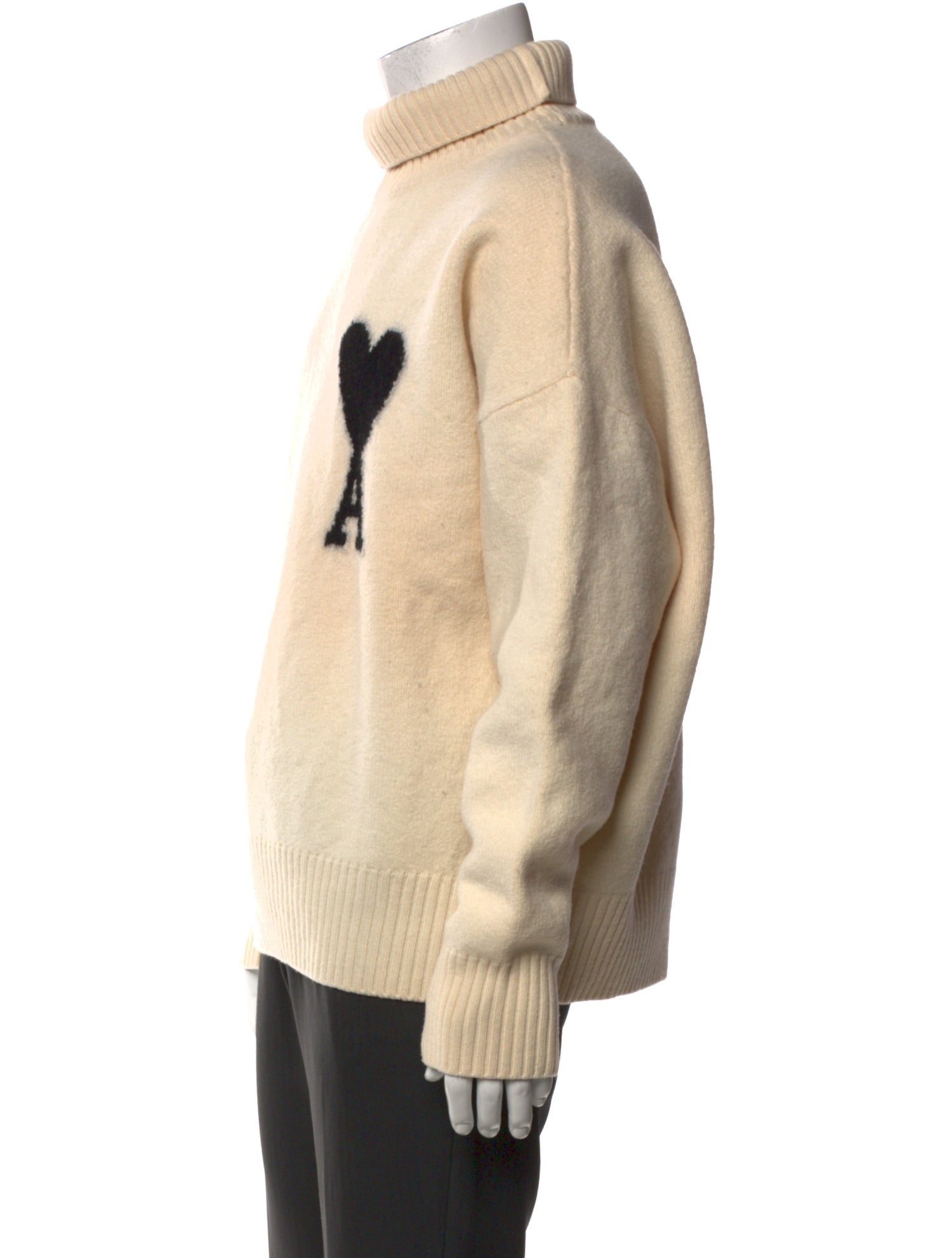 AMI Merino Wool Graphic Print Pullover