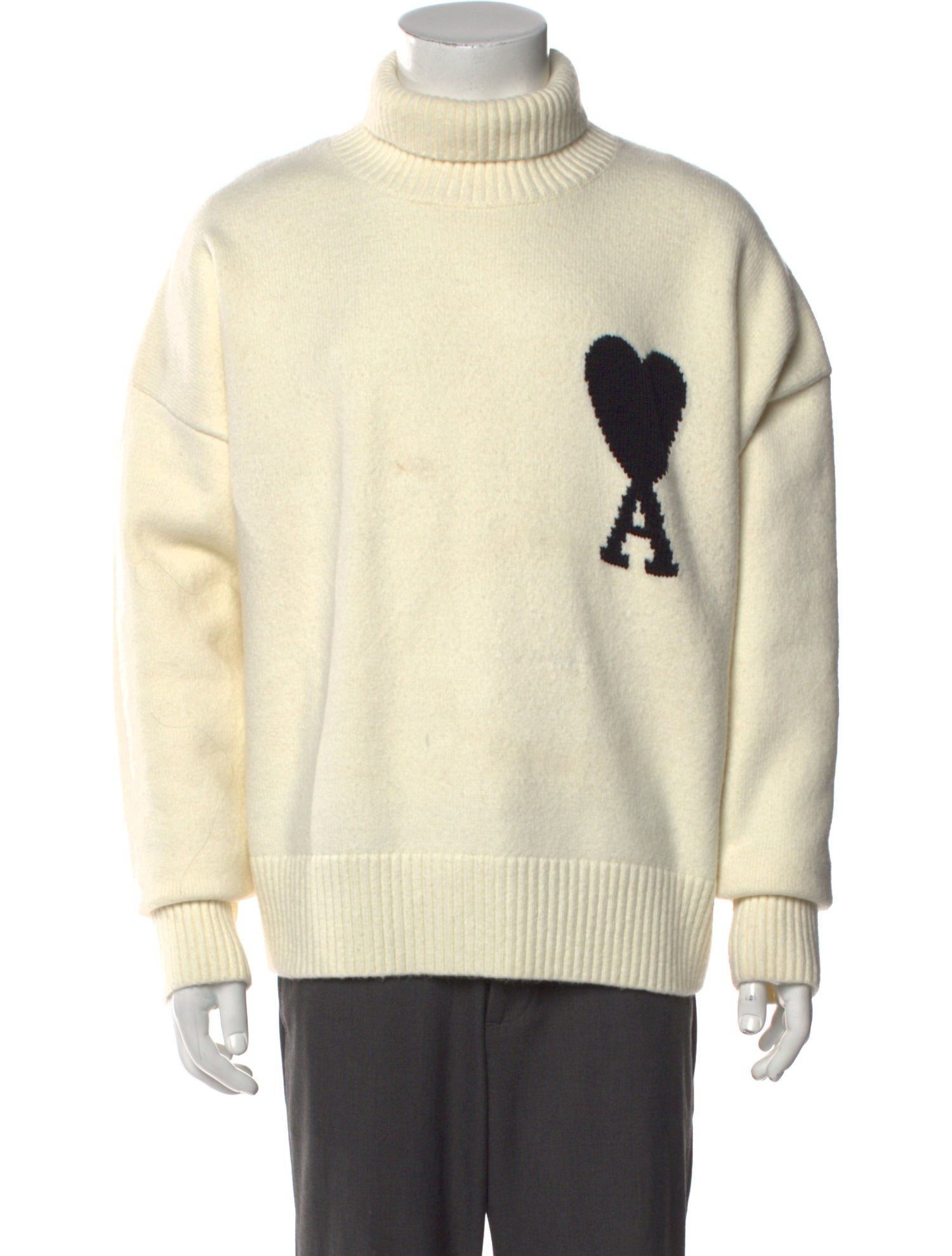 AMI Merino Wool Graphic Print Pullover