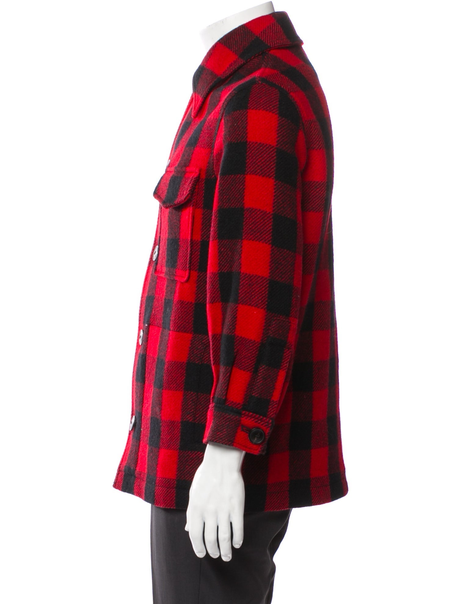 AMI Virgin Wool Plaid Print Jacket