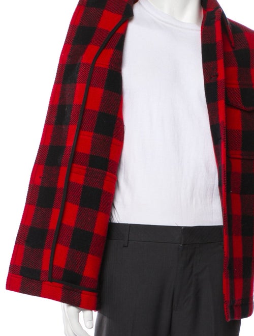 AMI Virgin Wool Plaid Print Jacket