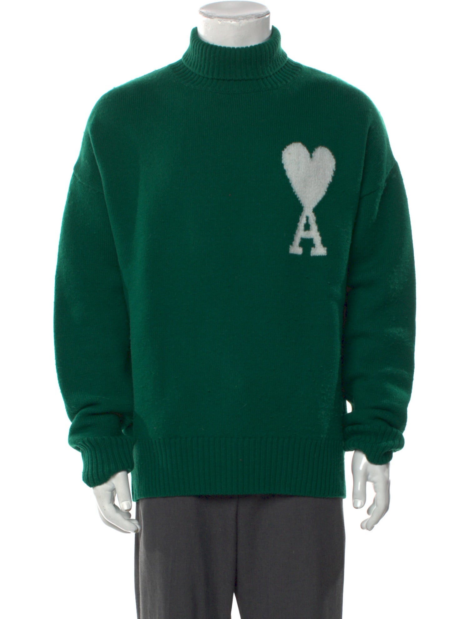 AMI Virgin Wool Graphic Print Pullover