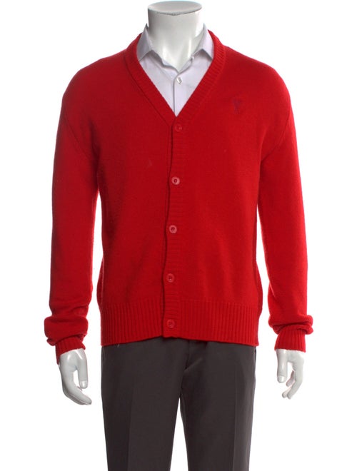 AMI Virgin Wool V-Neck Cardigan