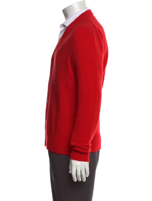 AMI Virgin Wool V-Neck Cardigan