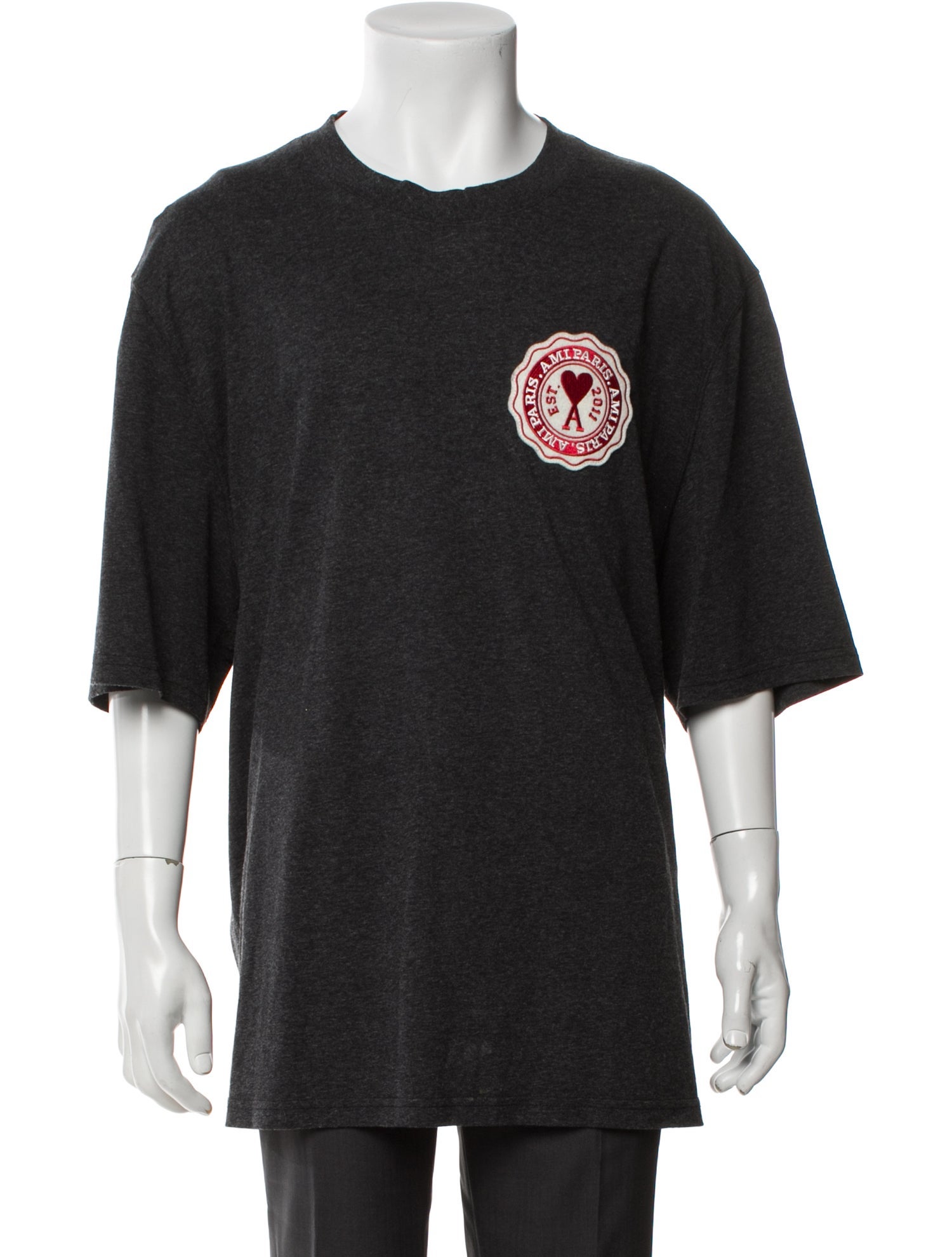 AMI Graphic Print Crew Neck T-Shirt