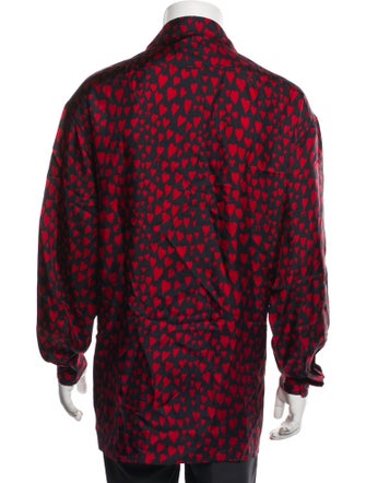 AMI Printed Long Sleeve Dress Shirt