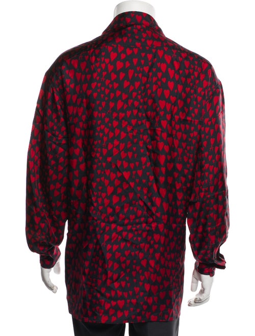 AMI Printed Long Sleeve Dress Shirt