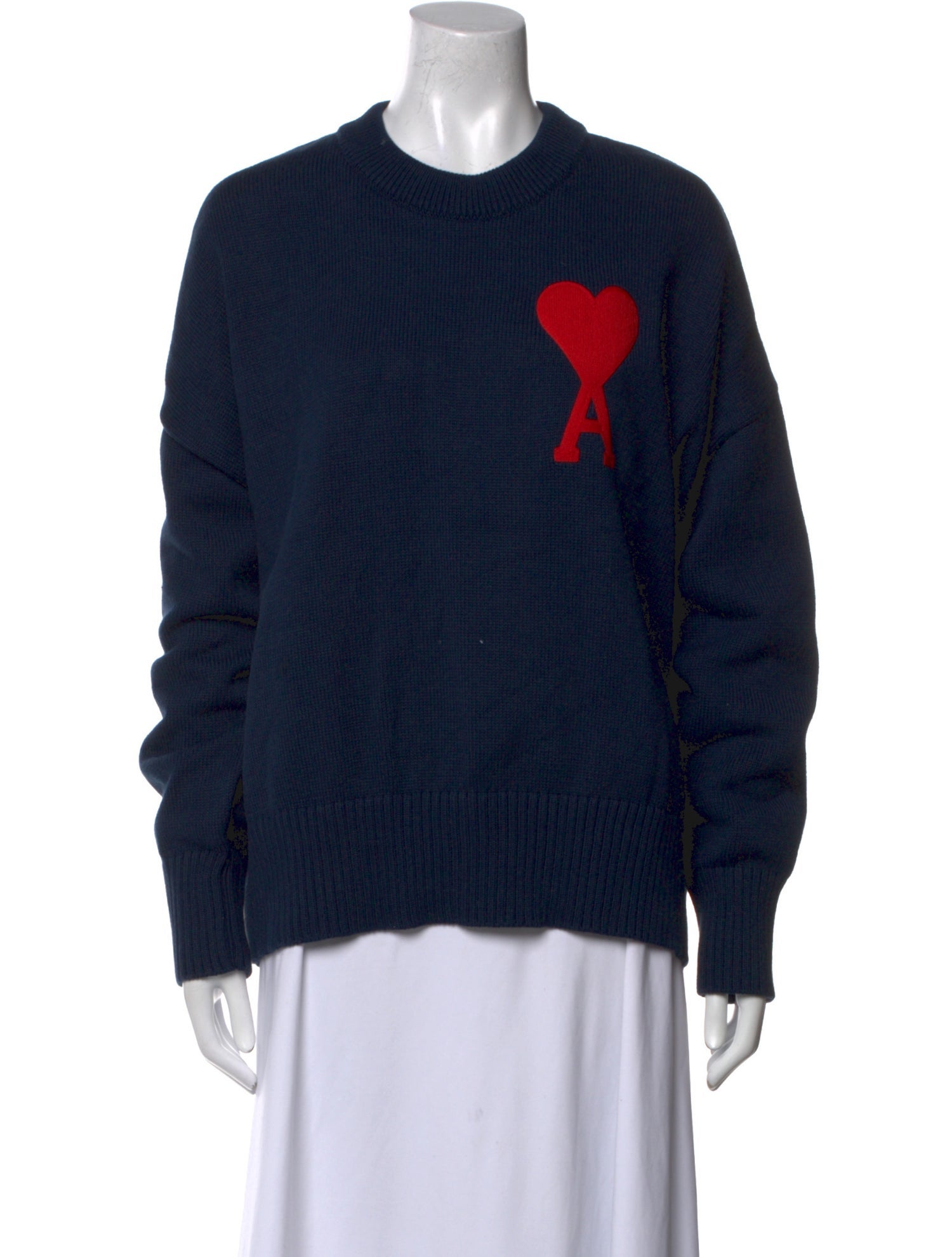 AMI Graphic Print Crew Neck Sweatshirt