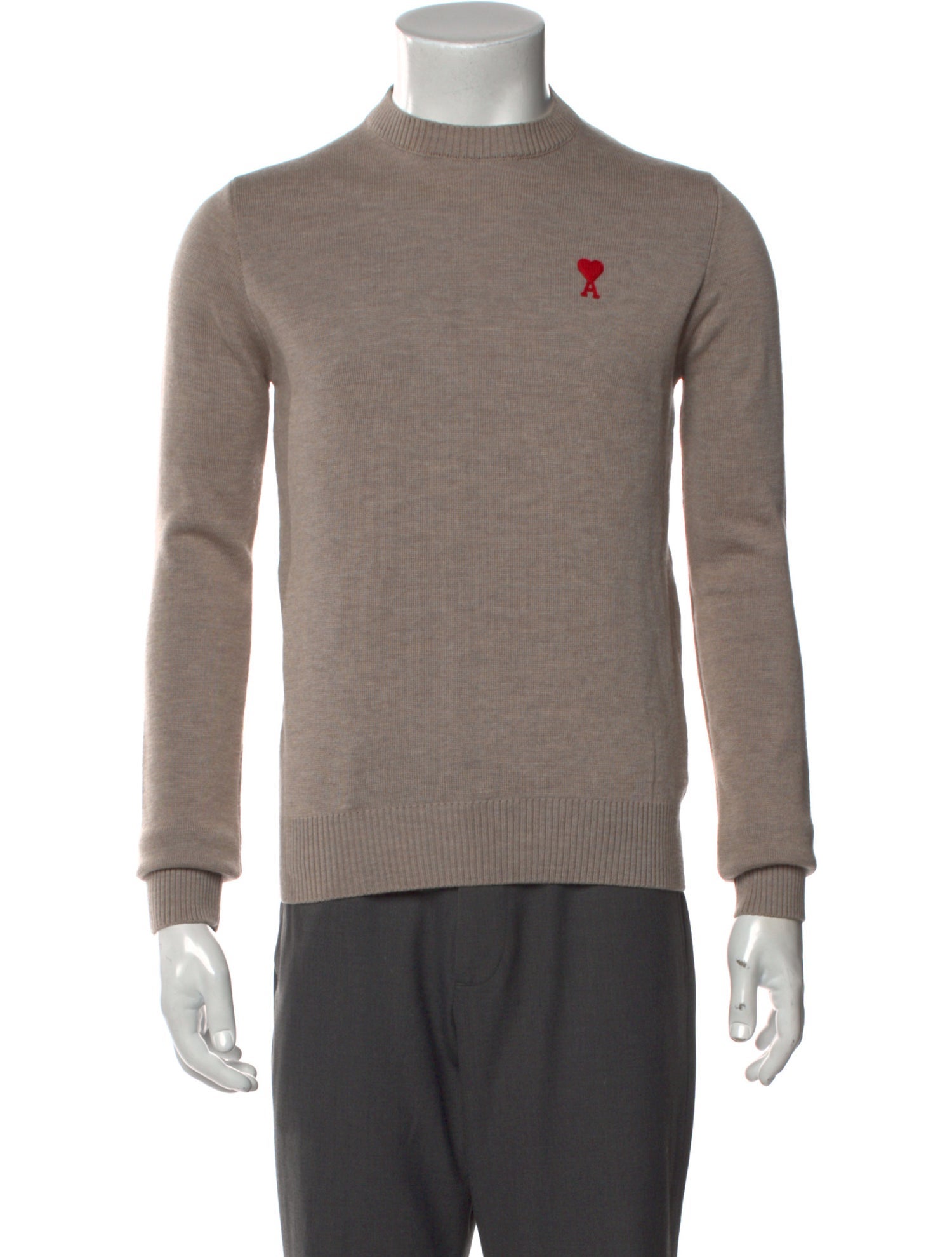 AMI Merino Wool Crew Neck Pullover