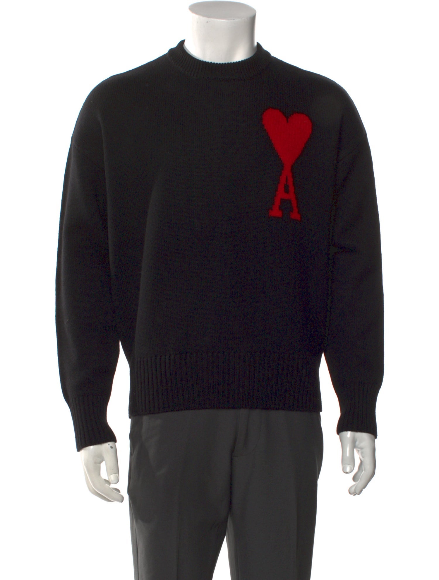 AMI Virgin Wool Graphic Print Pullover