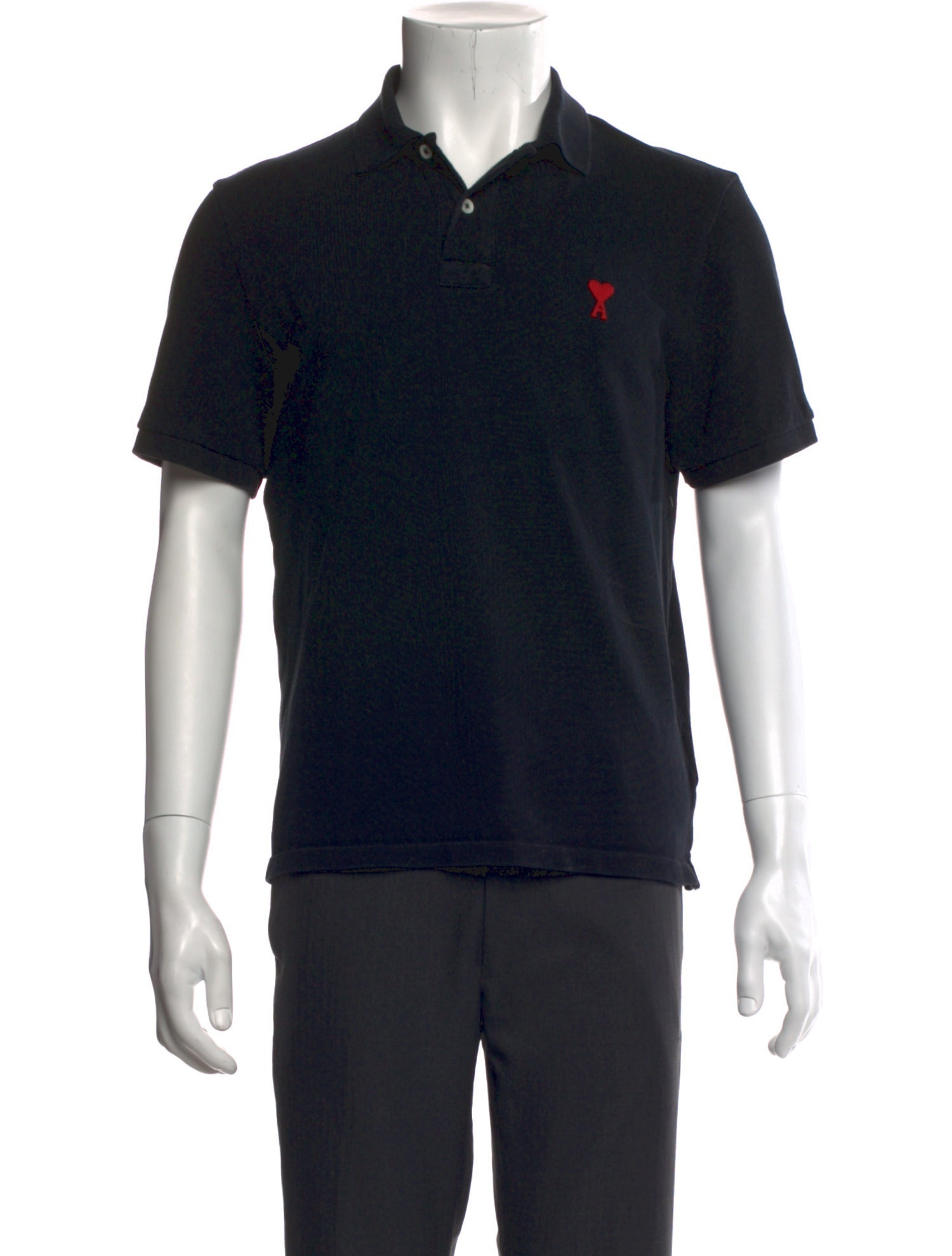AMI Collar Short Sleeve Polo Shirt