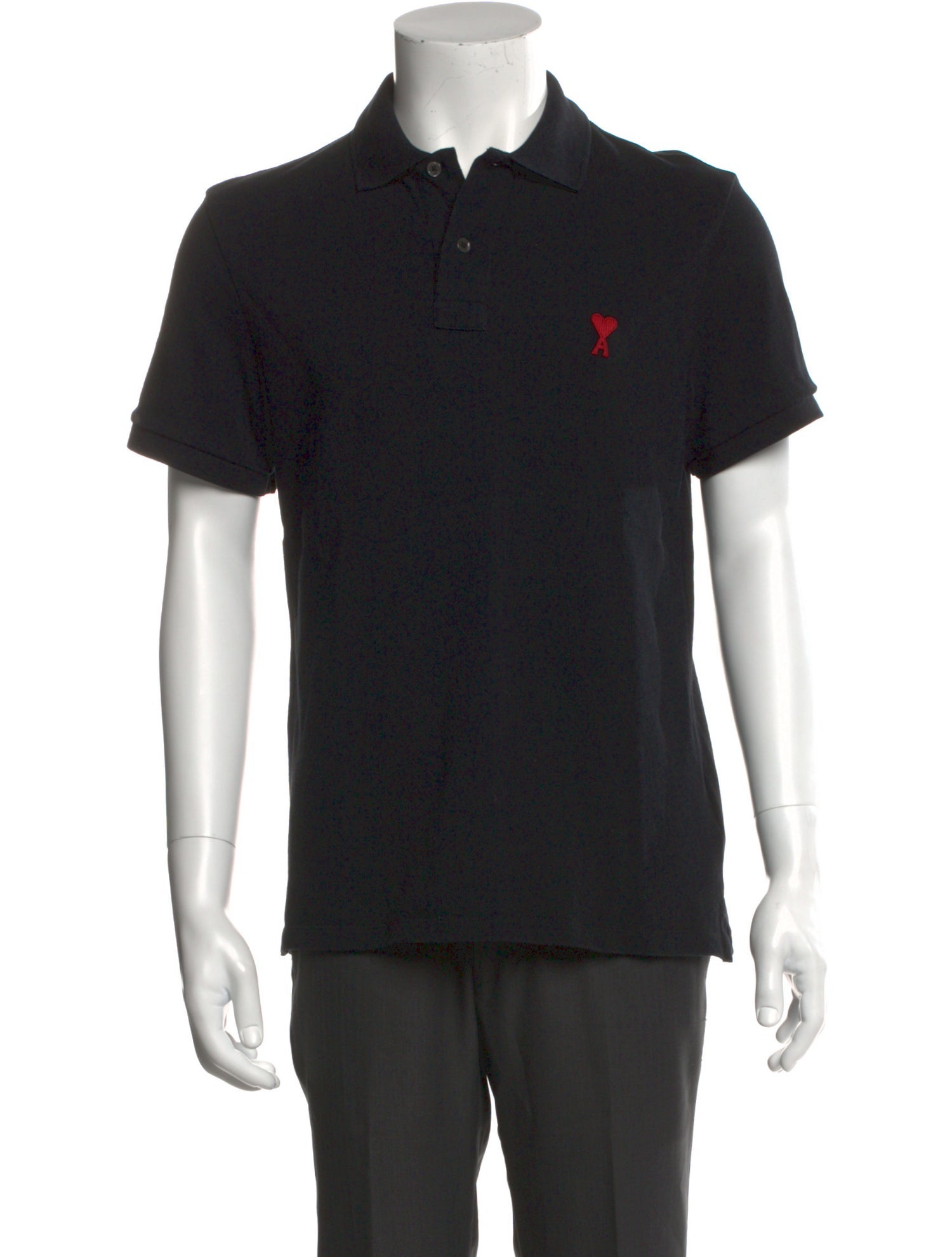 AMI Collar Short Sleeve Polo Shirt