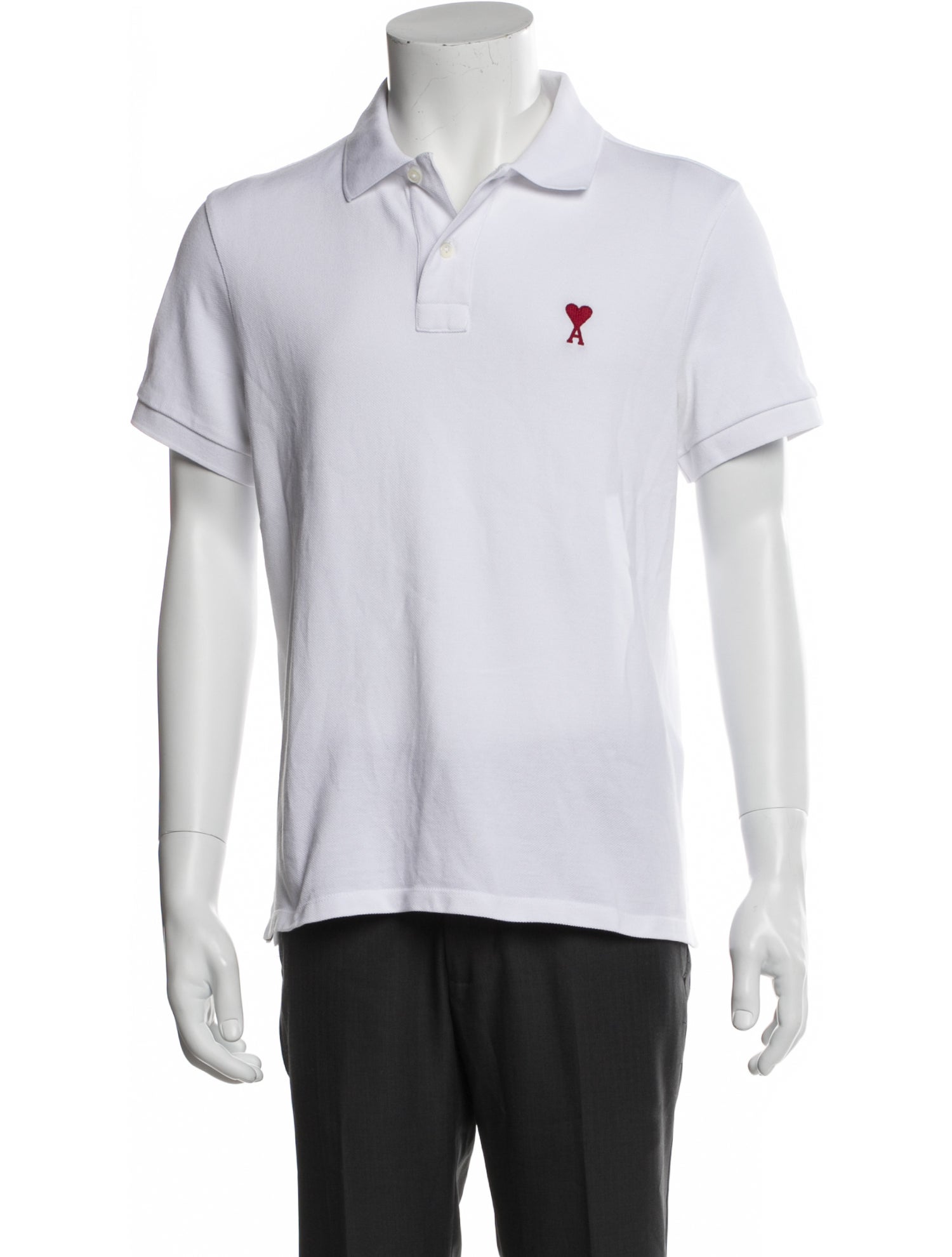 AMI Collar Short Sleeve Polo Shirt