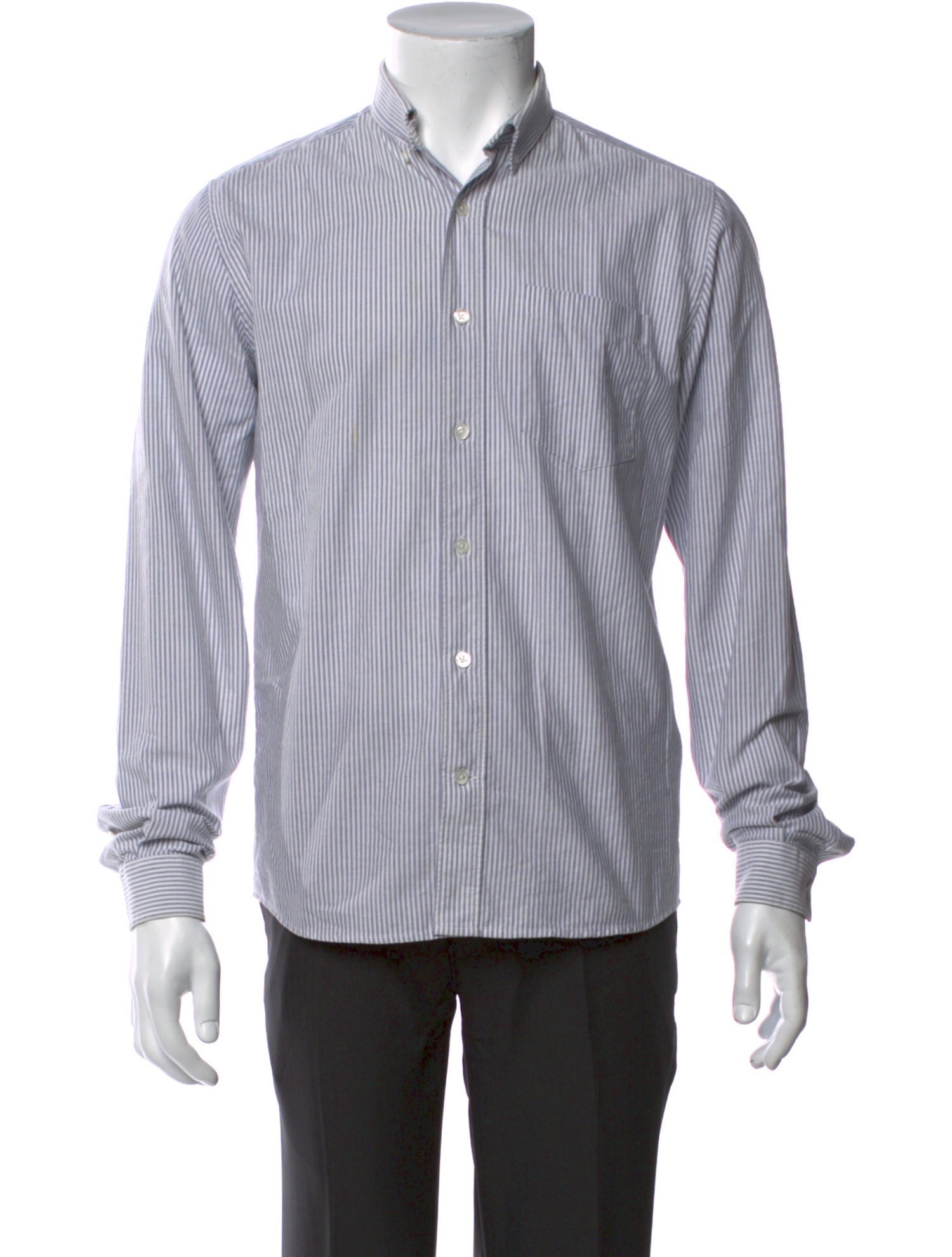 AMI Striped Long Sleeve Shirt