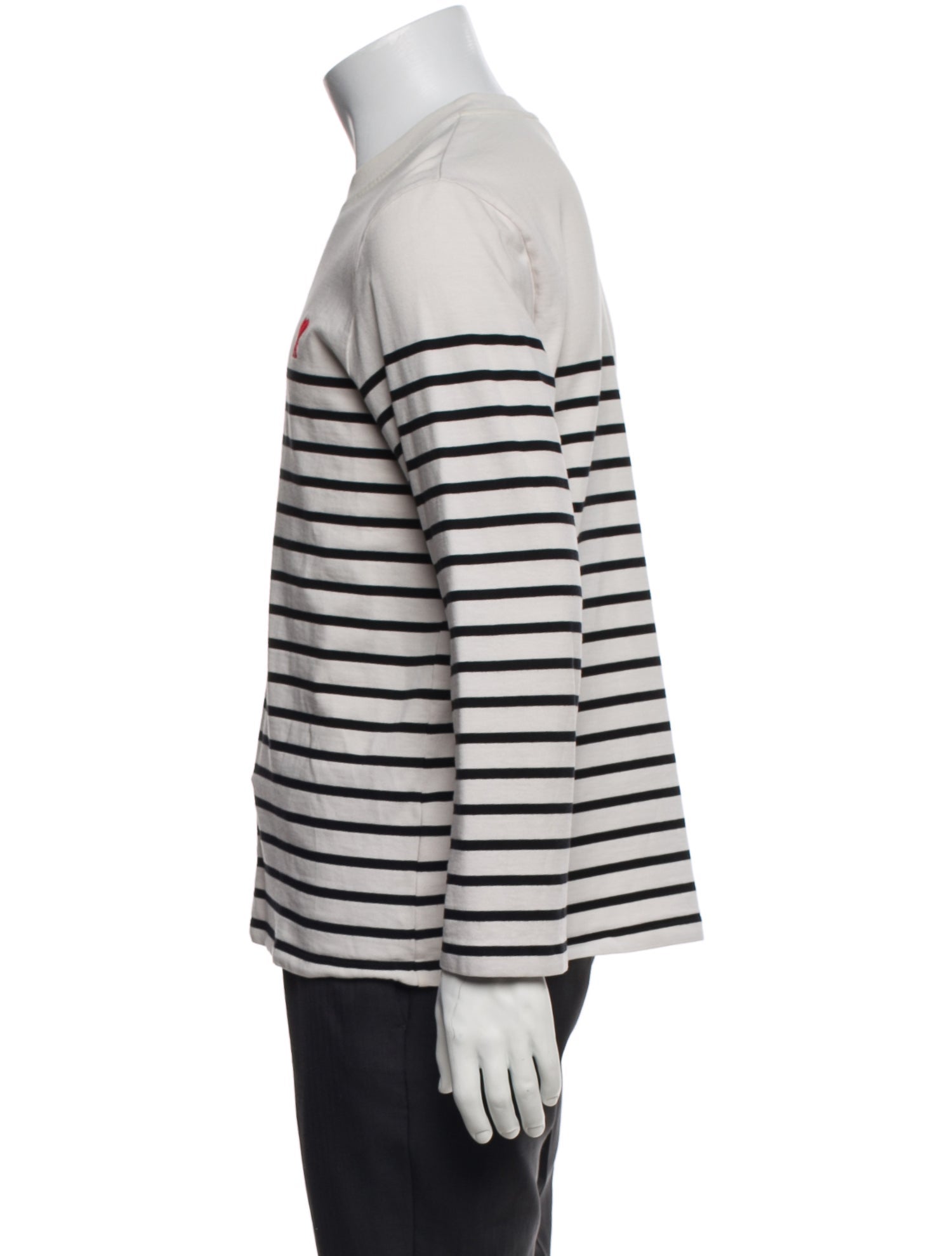 AMI Striped Crew Neck T-Shirt