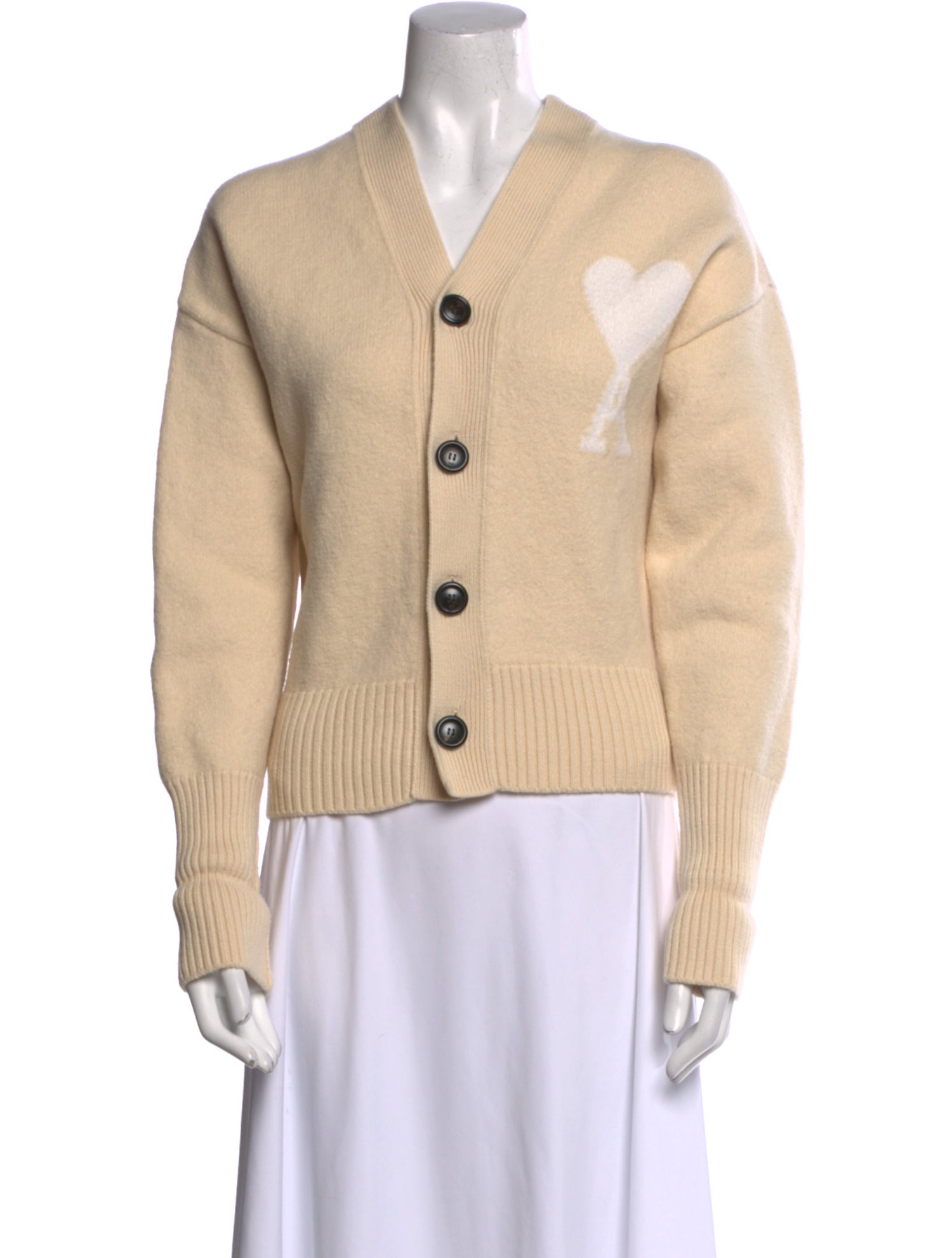 AMI Virgin Wool V-Neck Sweater