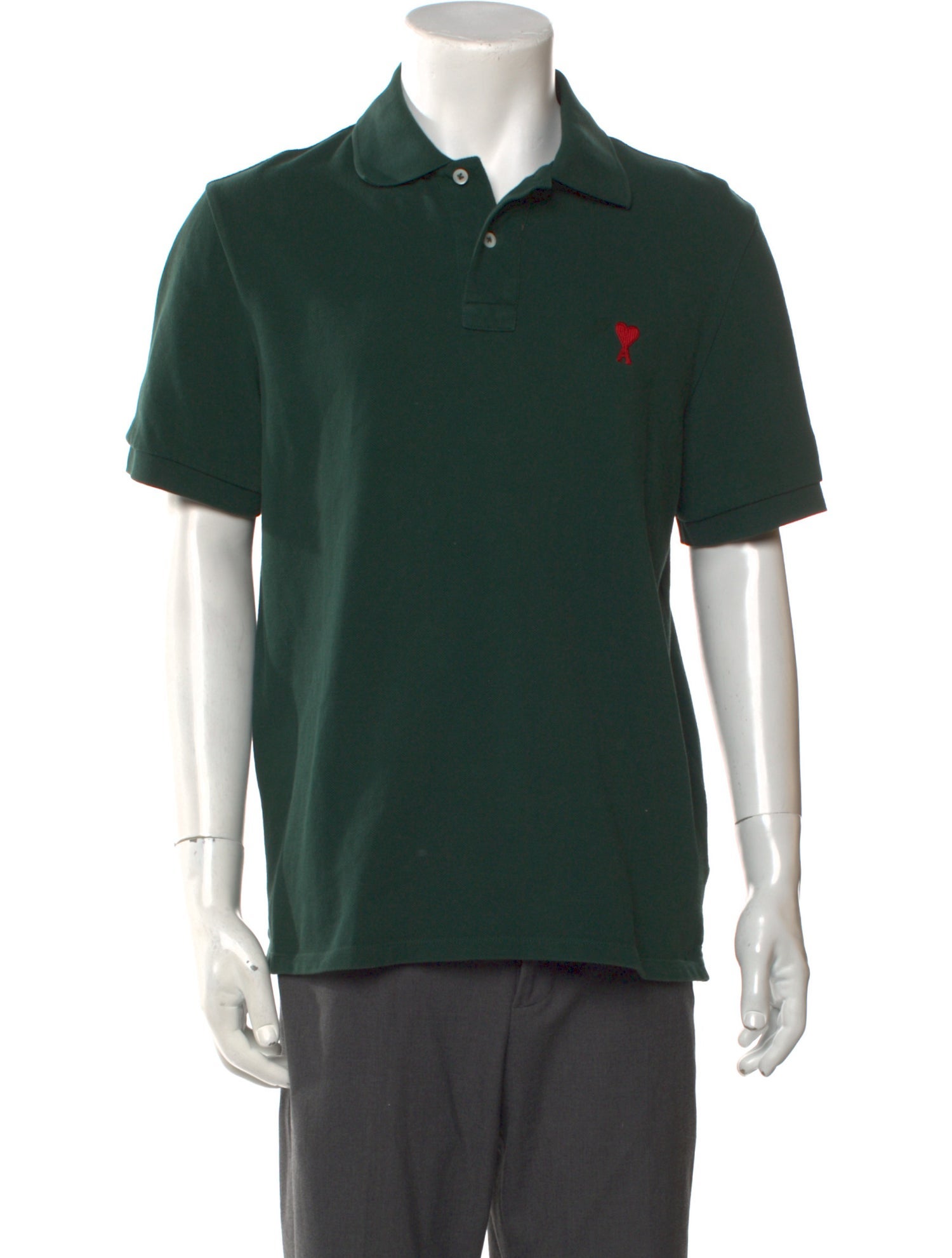 AMI Collar Short Sleeve Polo Shirt