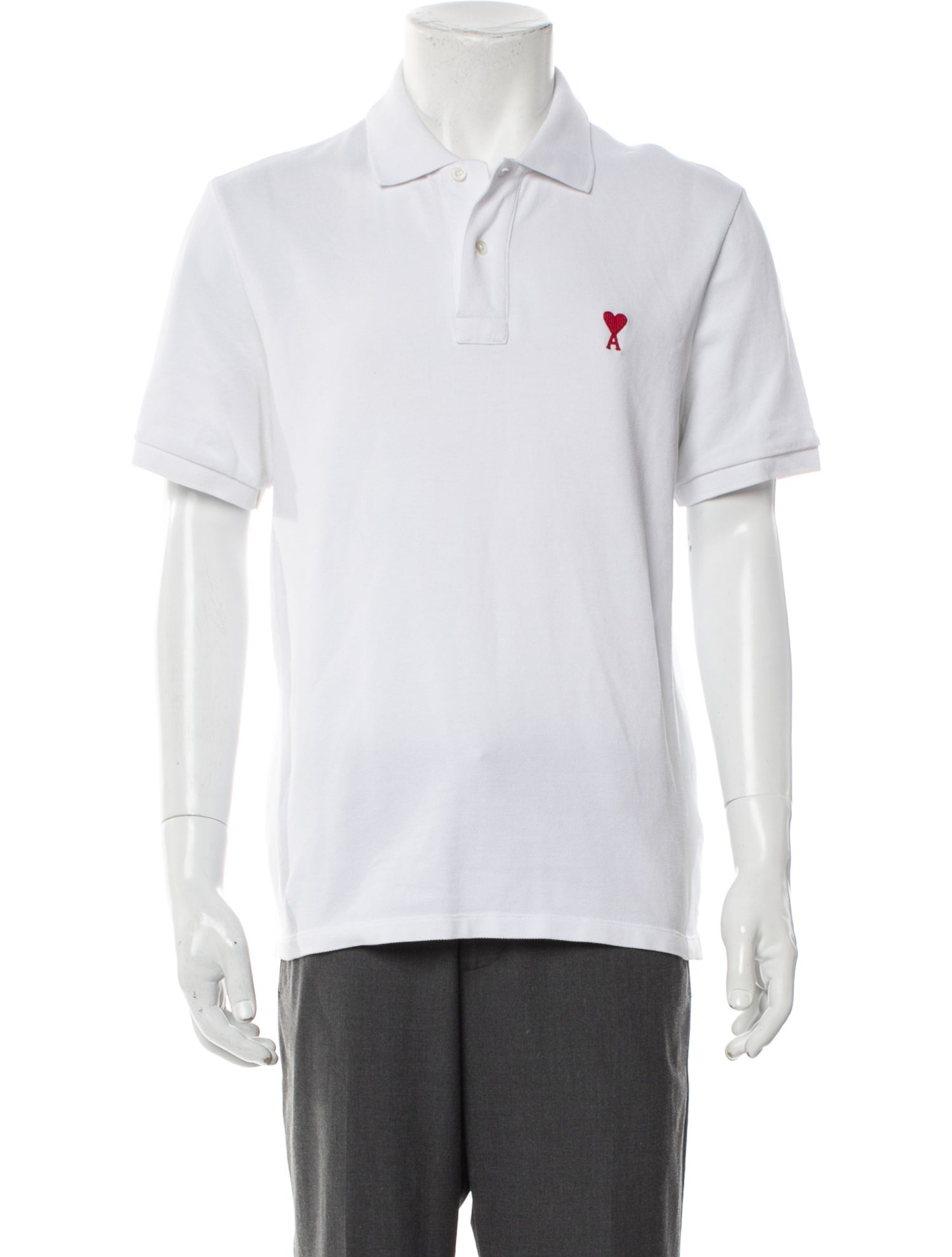 AMI Collar Short Sleeve Polo Shirt