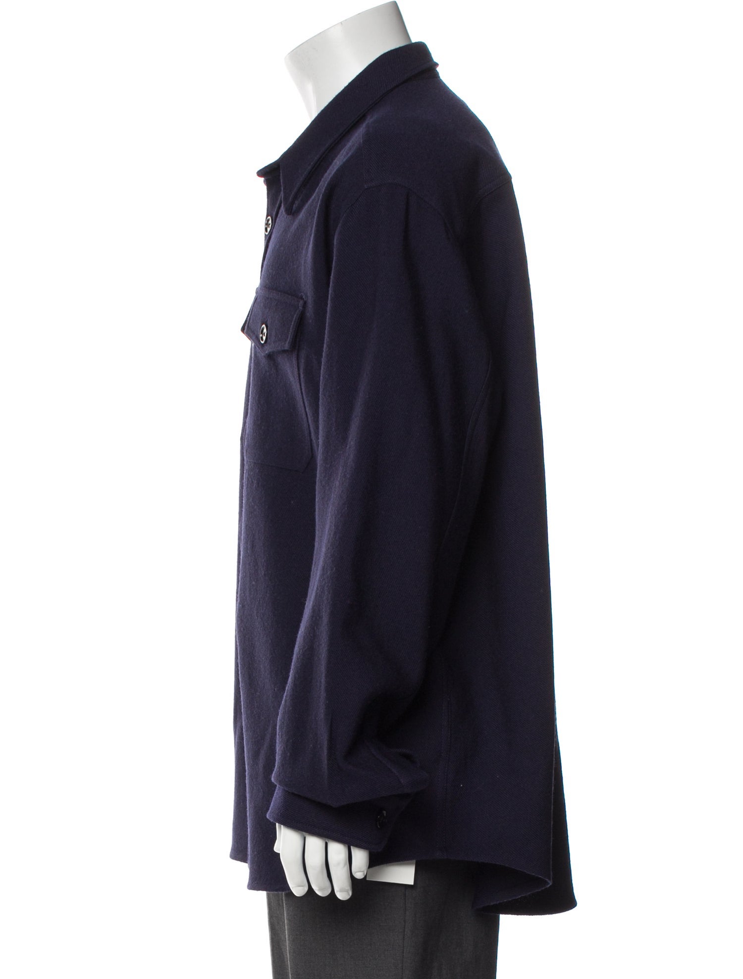 AMI Virgin Wool Long Sleeve Western Shirt