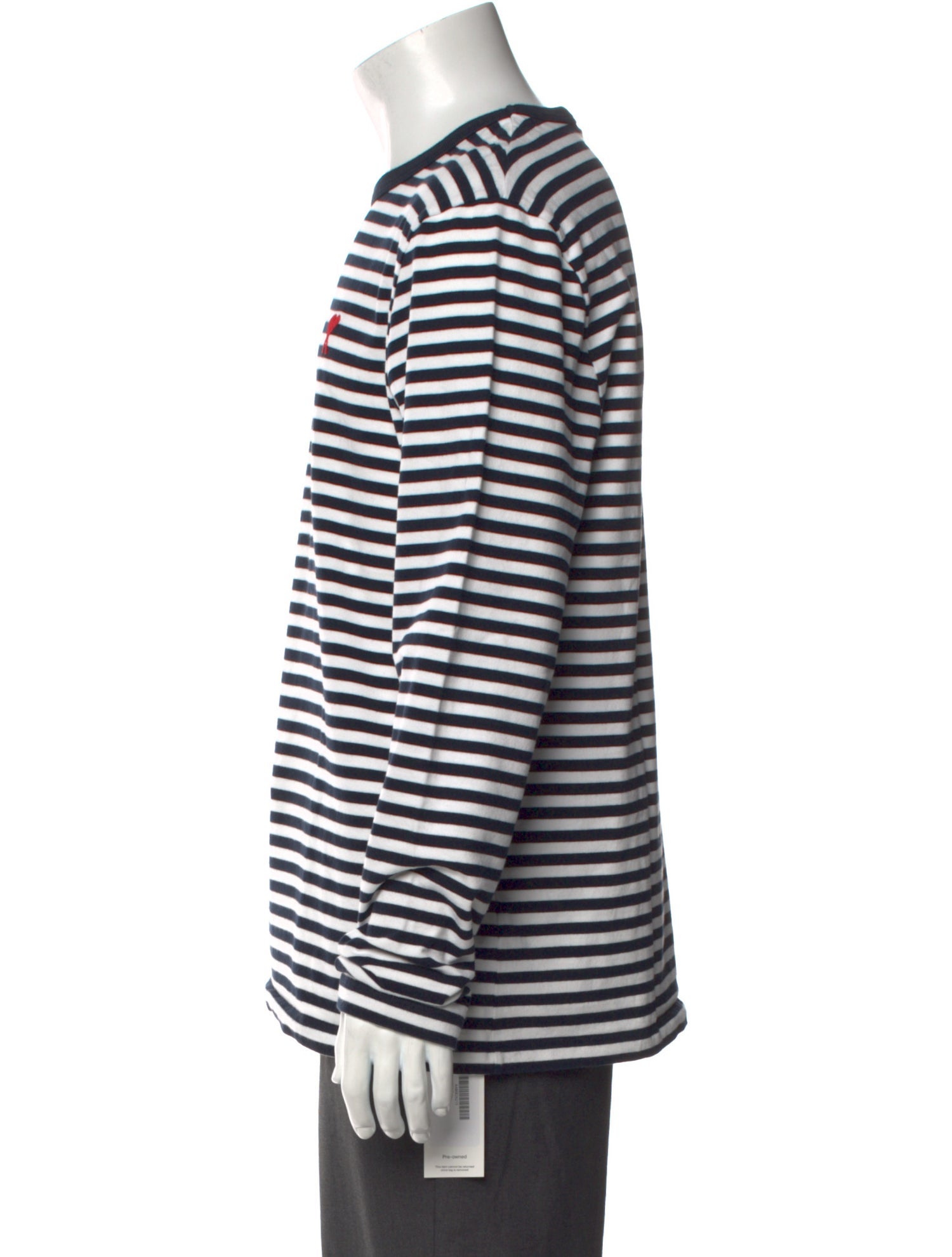 AMI Striped Crew Neck T-Shirt