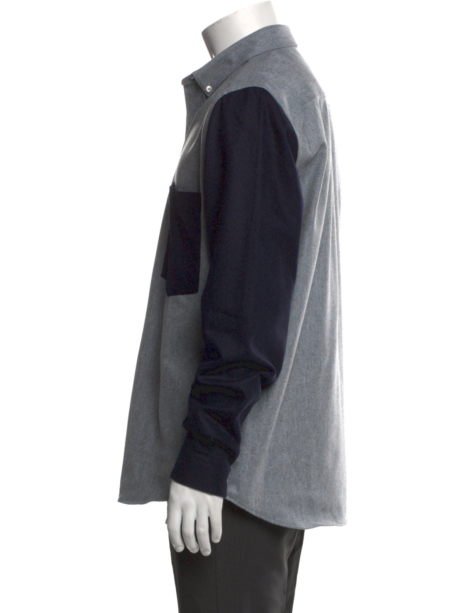 AMI Wool Long Sleeve Shirt