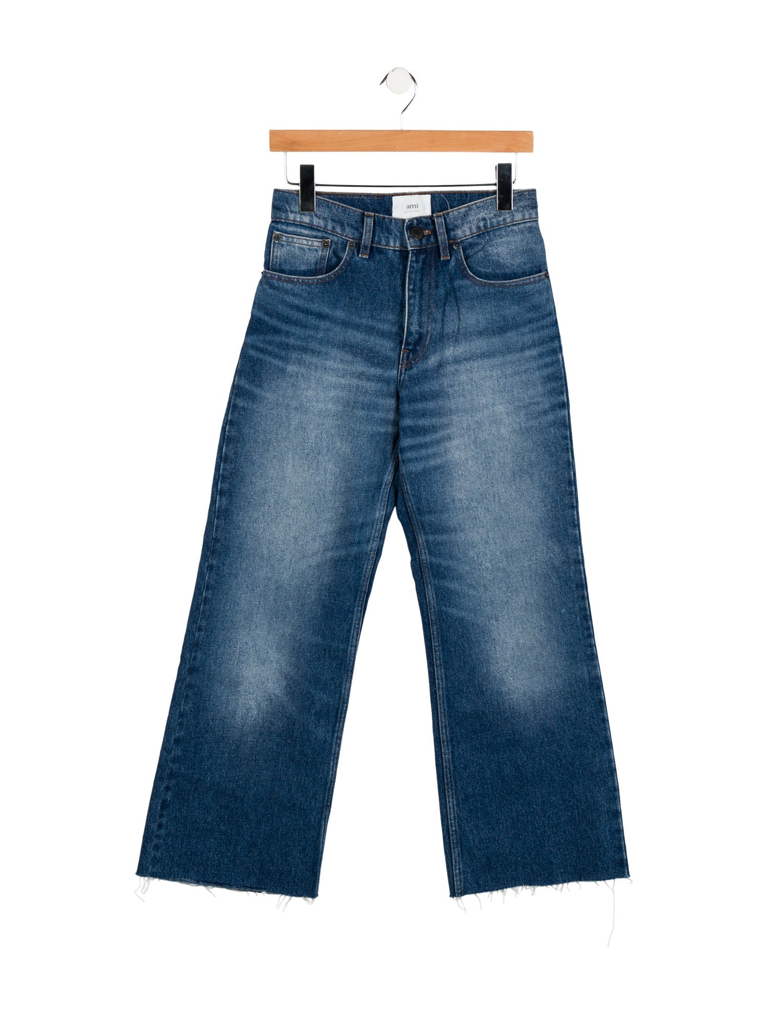 AMI Mid-Rise Wide Leg Jeans