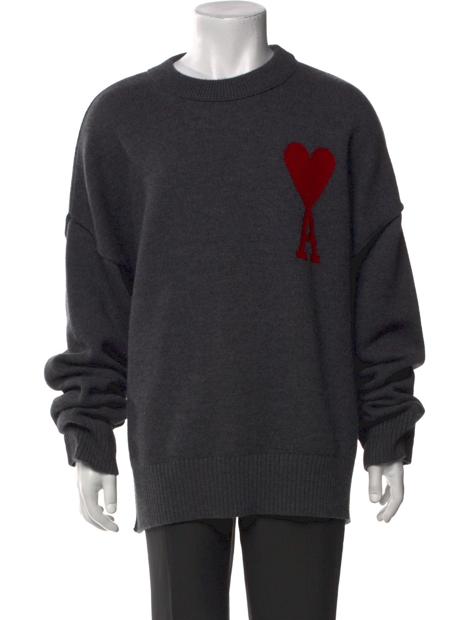 AMI Virgin Wool Graphic Print Pullover