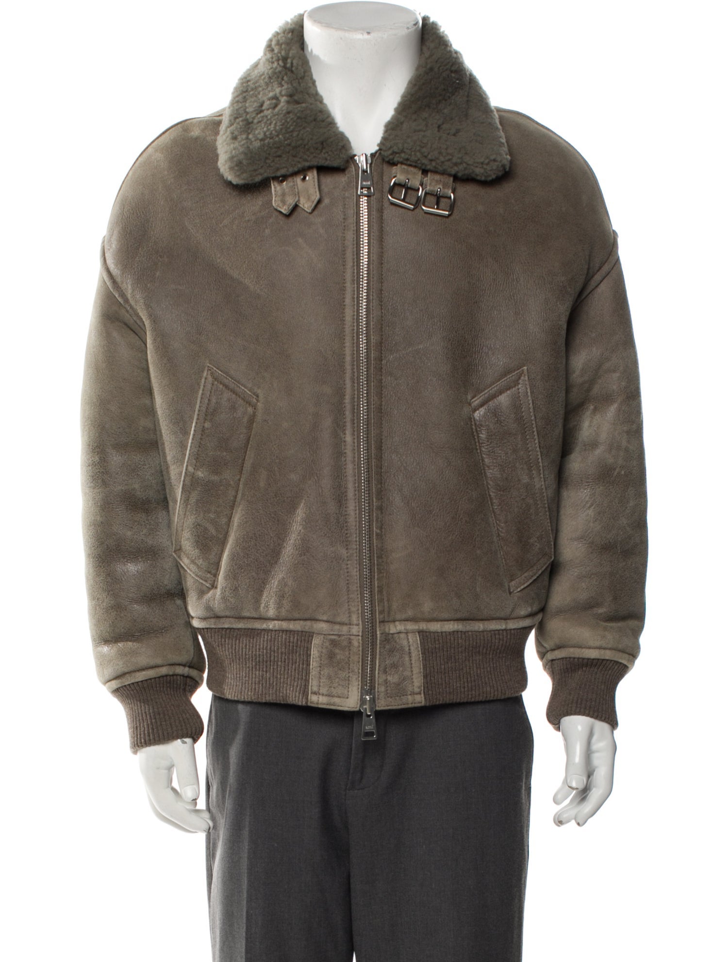 AMI Shearling Moto Jacket