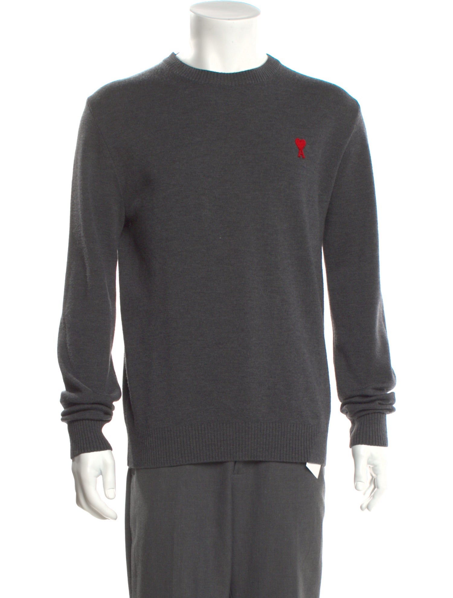 AMI Merino Wool Crew Neck Pullover