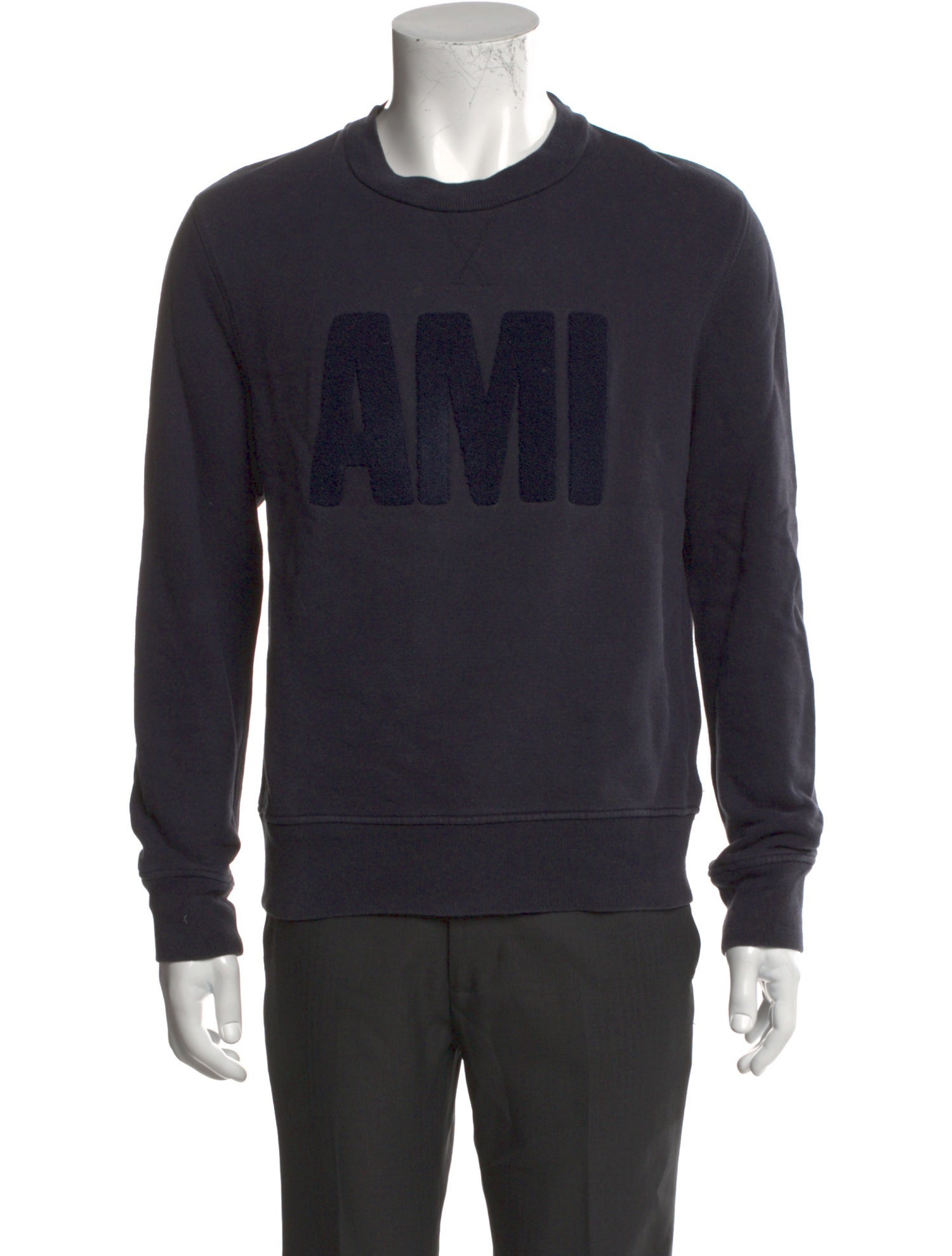 AMI Graphic Print Crew Neck Sweatshirt