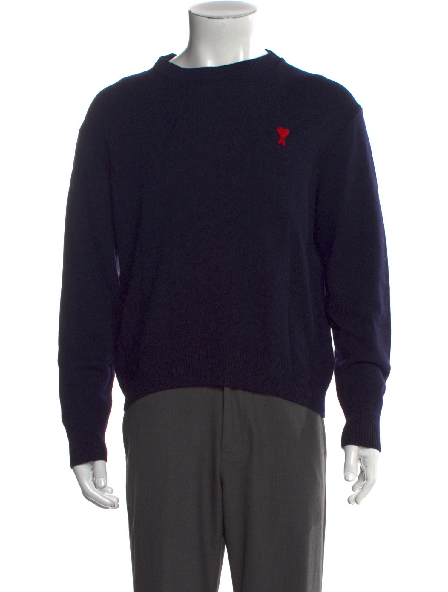 AMI Merino Wool Crew Neck Pullover